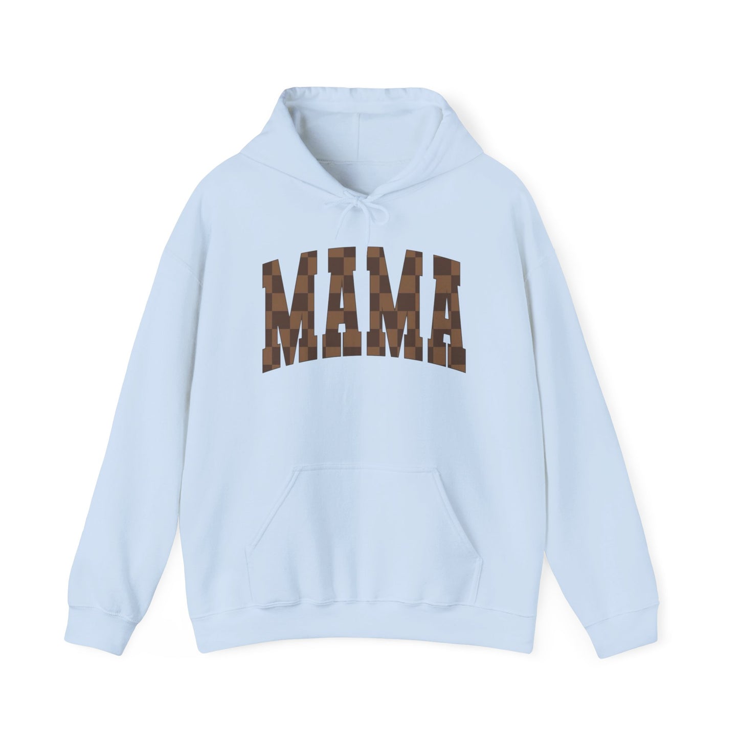 Mama Womens Checkered Graphic Hoodie Hooded Sweatshirt