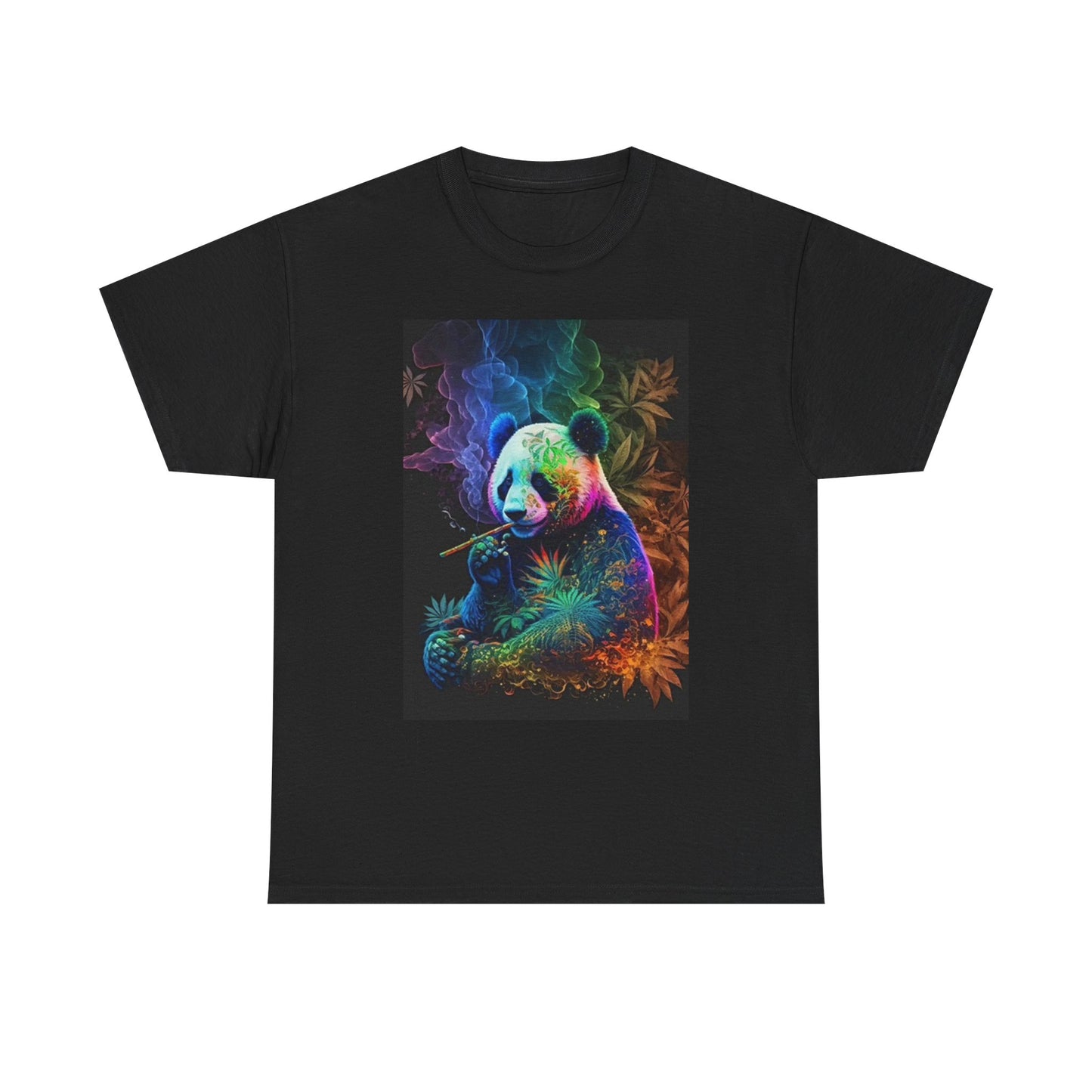 Pothead Panda T Shirt Funny Rainbow Graphic NEW Unisex Heavy Cotton Tee