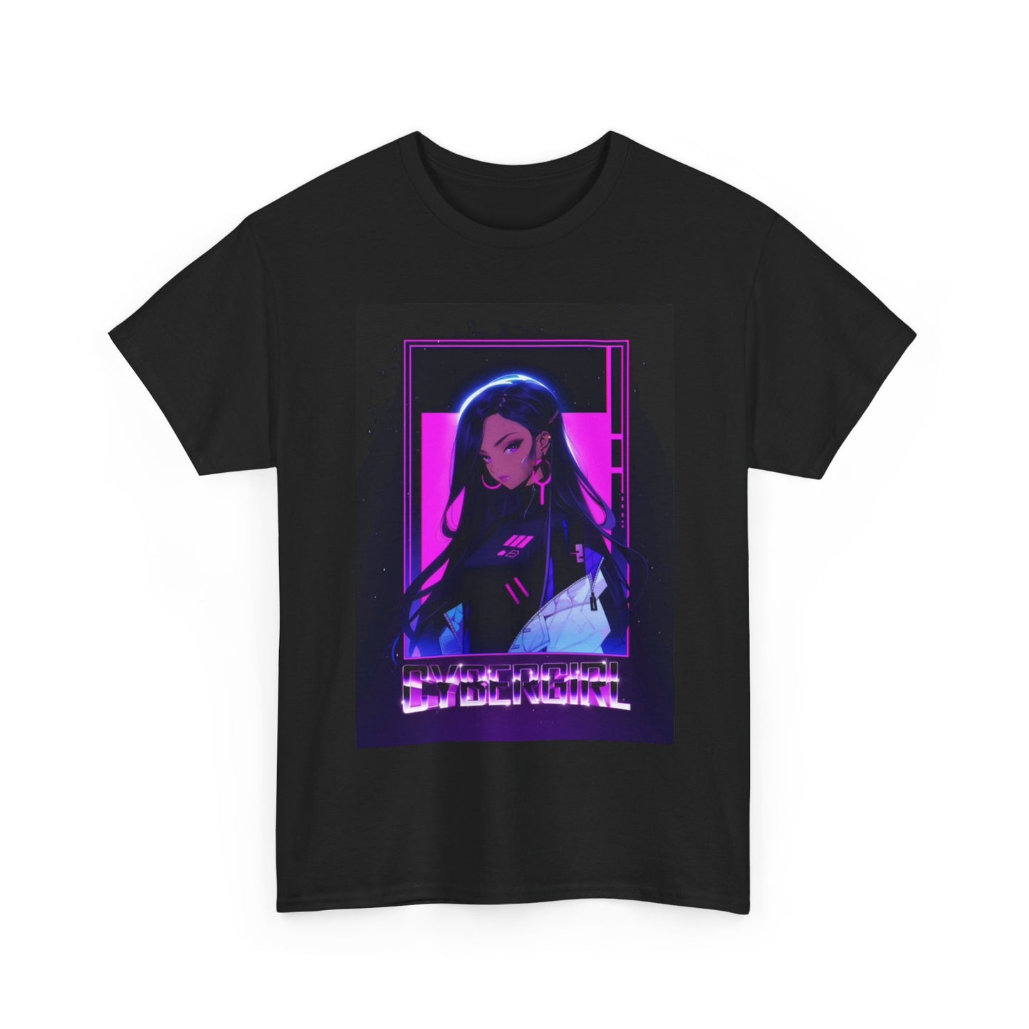 Waifu Anime T-shirt Girl Graphic Cartoon Retro Gaming Unisex Heavy Tee Gamer 32