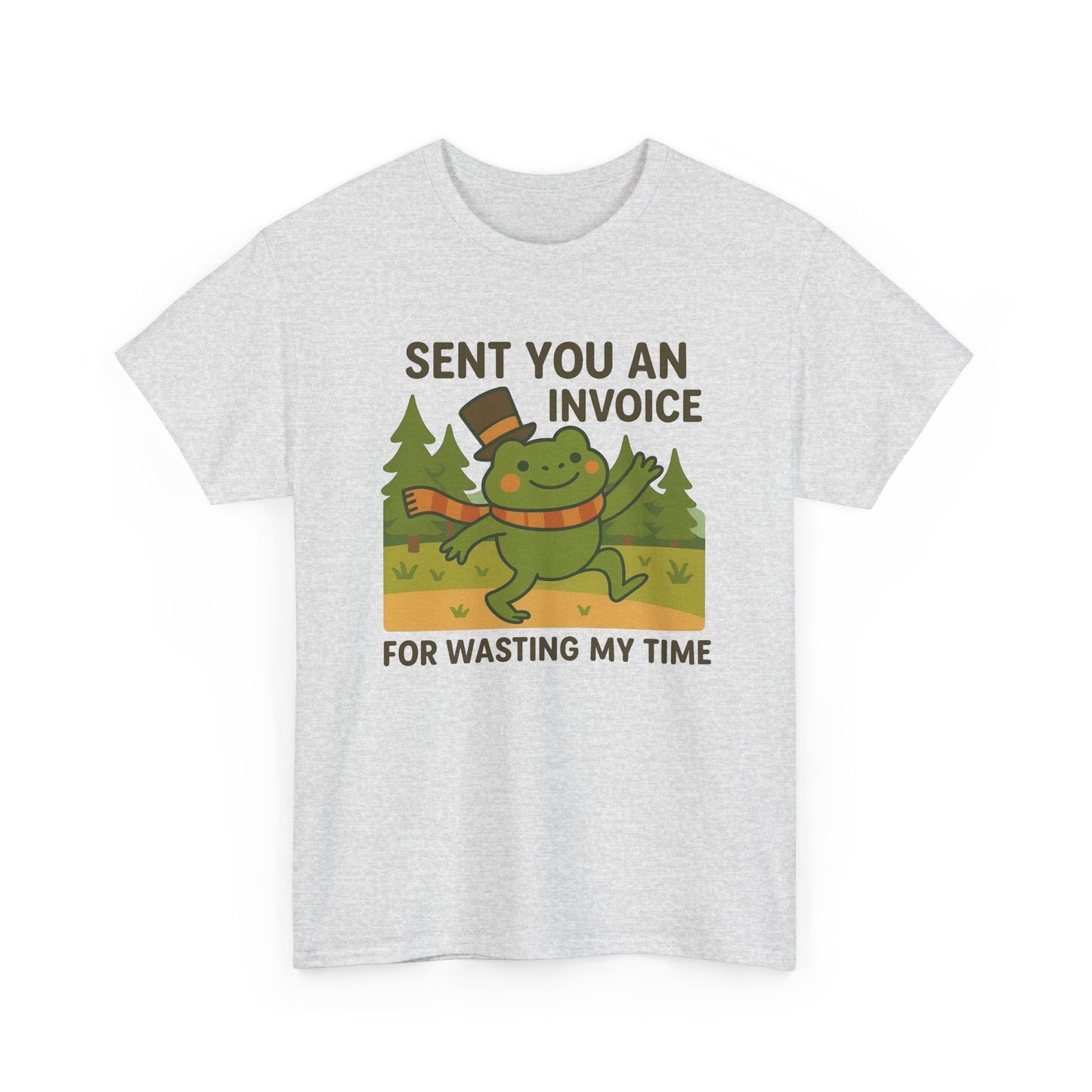 Don't Waste My Time Funny Frog Graphic T Shirt Men's Heavy Cotton Tee
