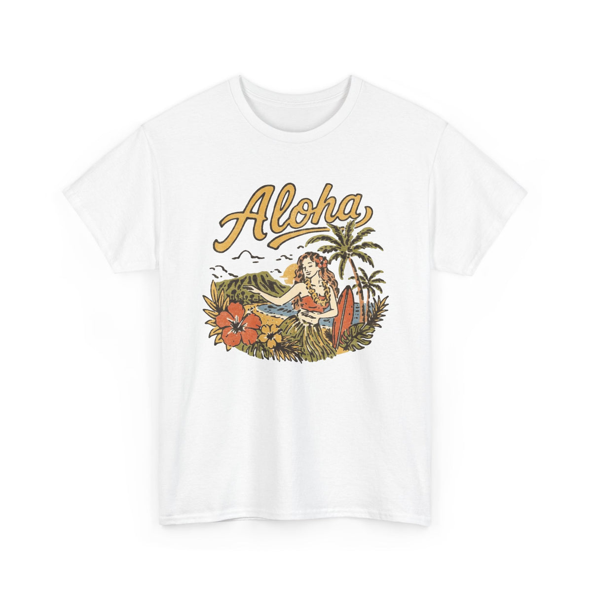 Aloha Tropical Island Woman Graphic Tee Men's Graphic Tee