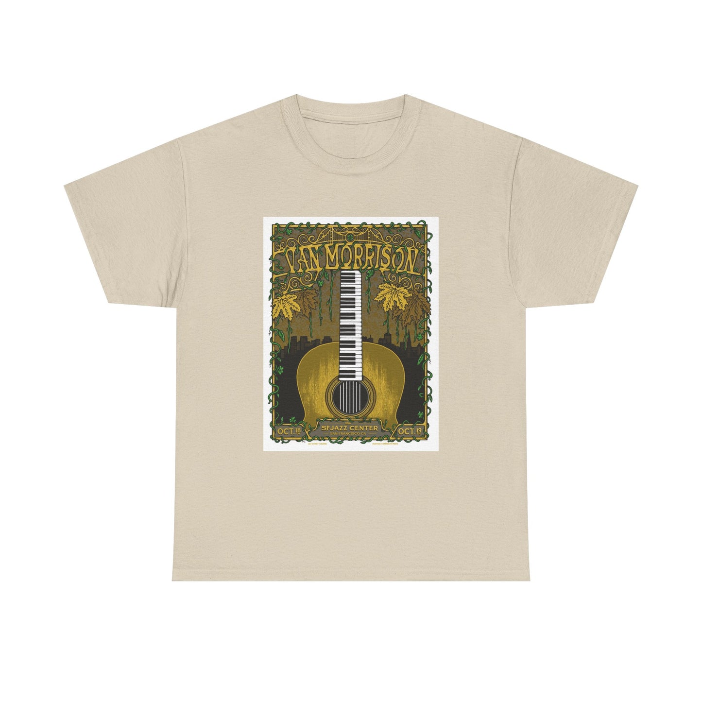 Van Morrison Tshirt Classic Rock Merch Graphic Retro Unisex Heavy Cotton Tee