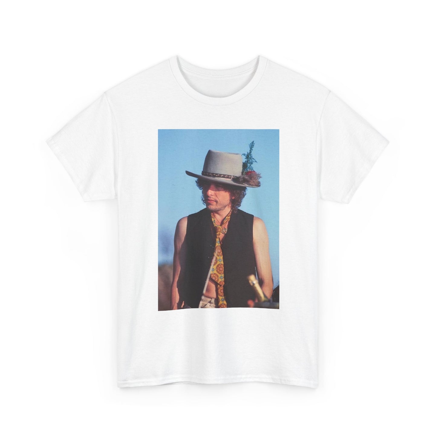 Bob Dylan Graphic T Shirt Vintage Photo Blue Grass Rock Unisex Heavy Cotton Tee