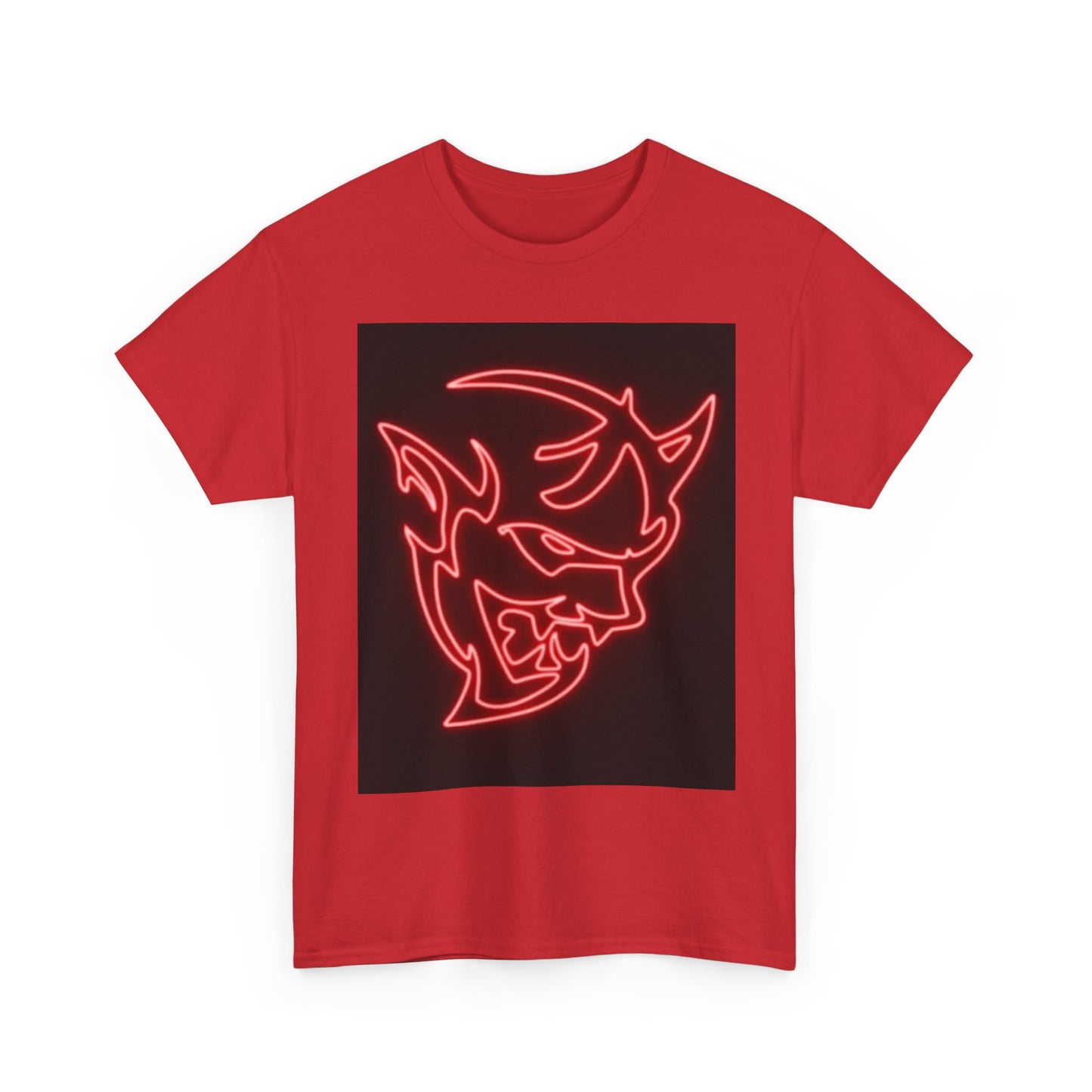 Dodge Demon Tshirt Hellcat Charger Logo Challenger Mopar Unisex Heavy Cotton Tee