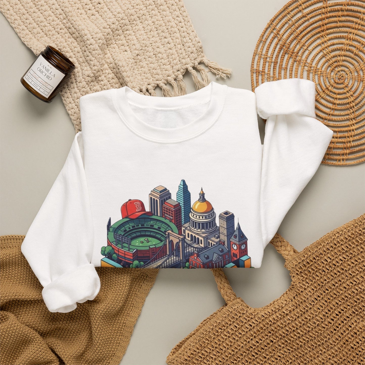 Boston Graphic Sweater NEW Unisex Heavy Blend™ Crewneck Sweatshirt
