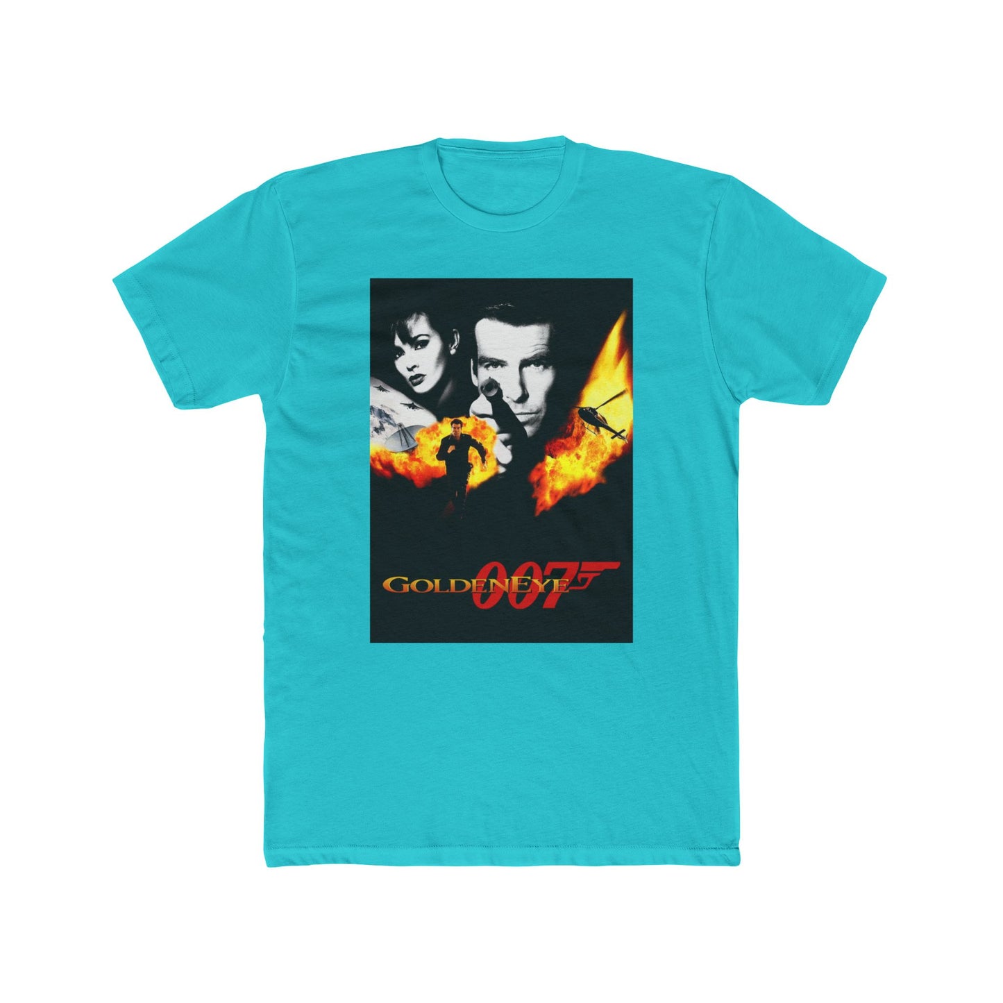 Golden eye bond 90s gamer retro gaming sailor jerrry vintage Men's Cotton Crew