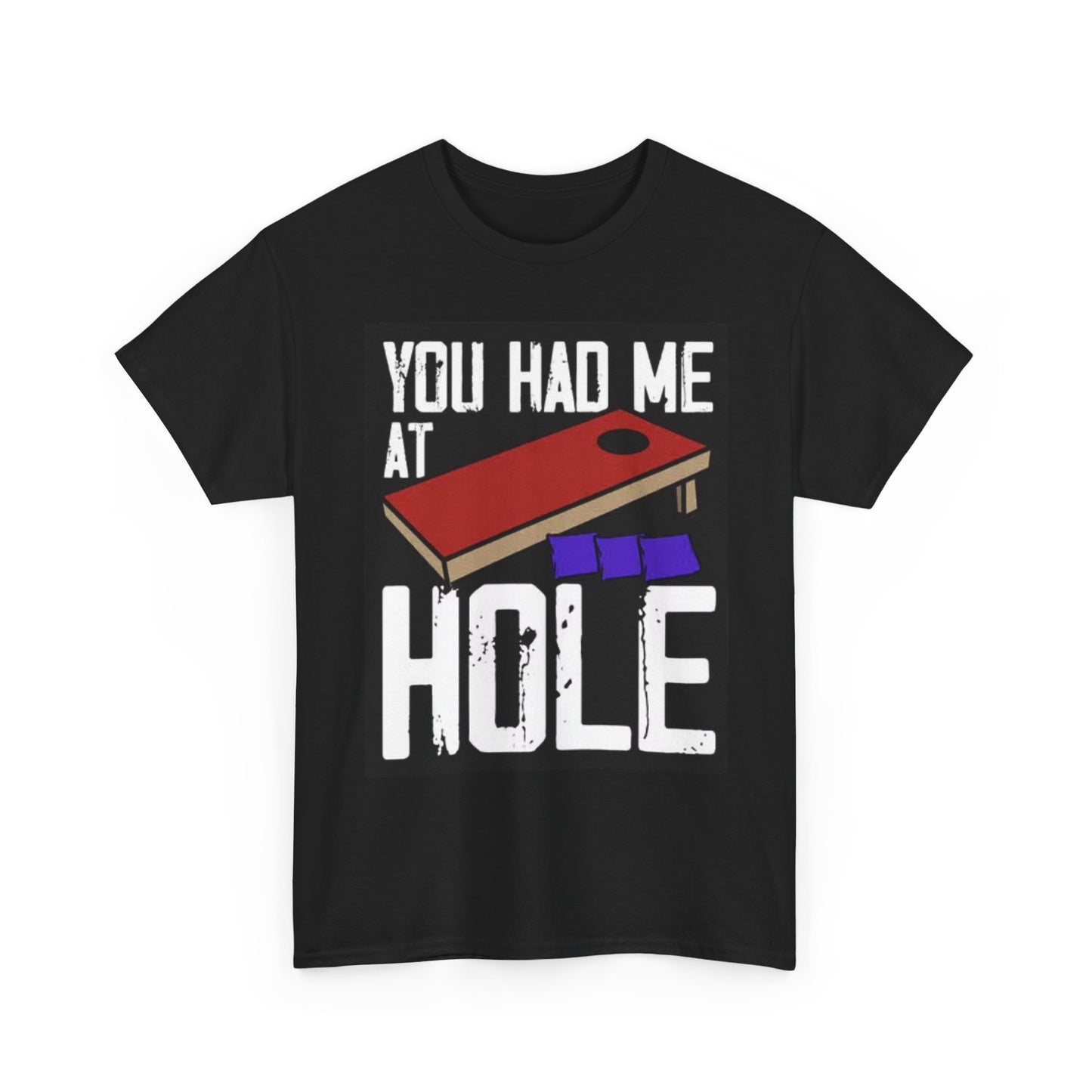 Corn Hole Graphic T SHIRT Funny NEW Summer OUTDOORS Unisex Heavy Cotton Tee