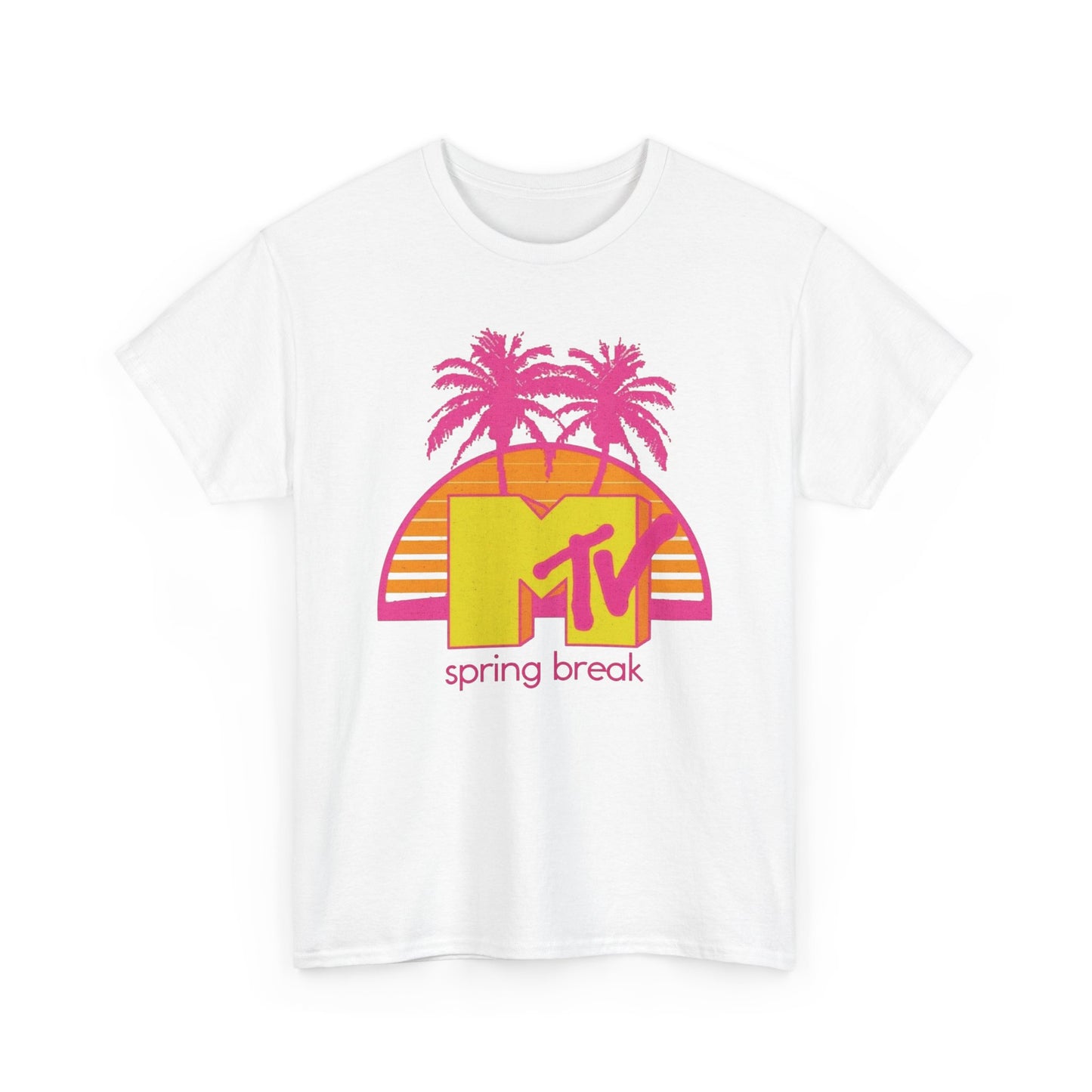 MTV Spring Break Vintage Graphic T Shirt NEW Unisex Heavy Cotton Tee