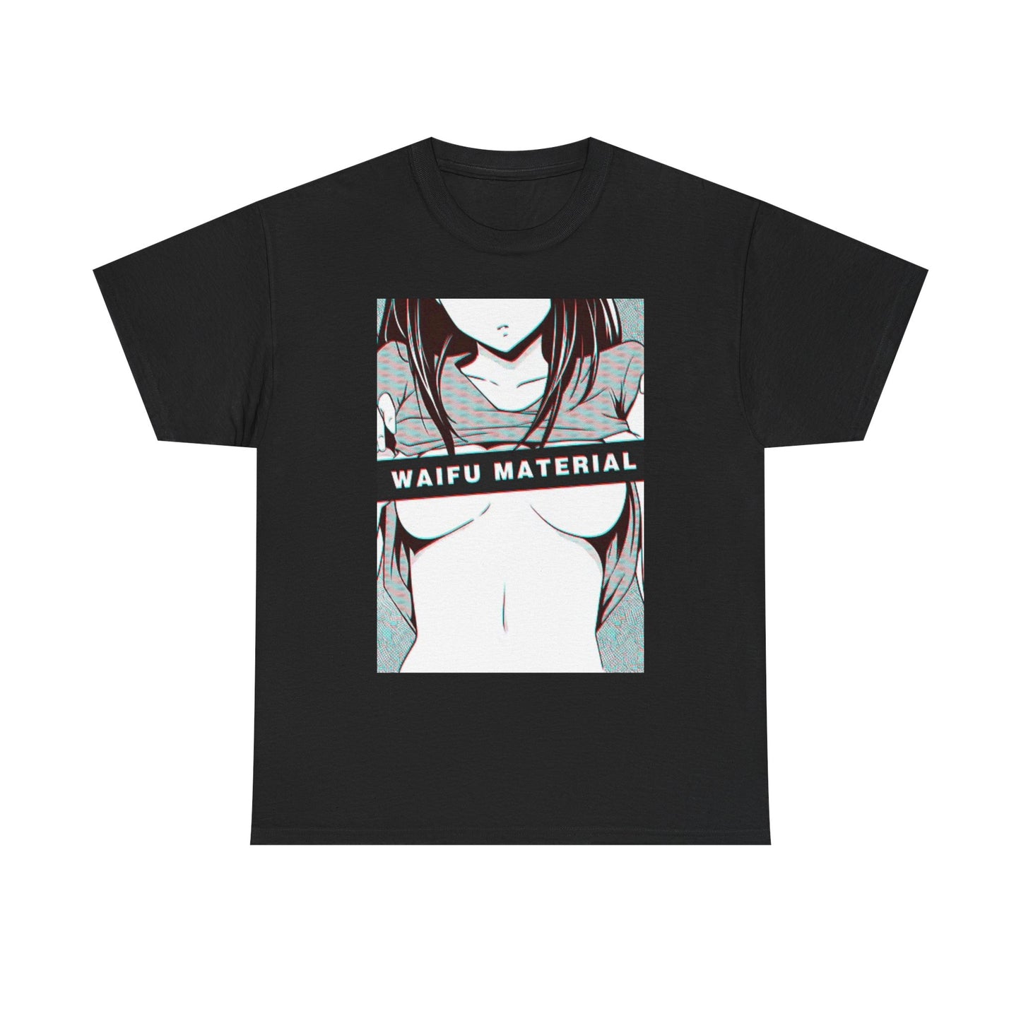 Waifu Material Graphic T Shirt Anime Comic Unisex Heavy Cotton Tee