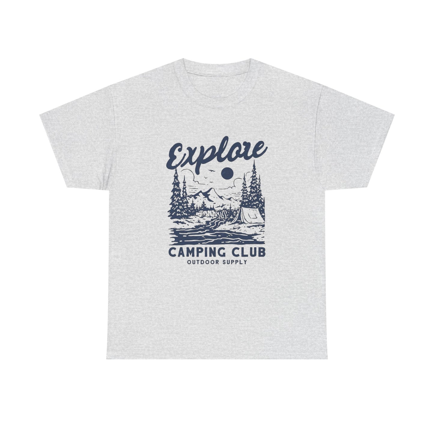 Explore Camping Club Graphic T Shirt Unisex Heavy Cotton Tee
