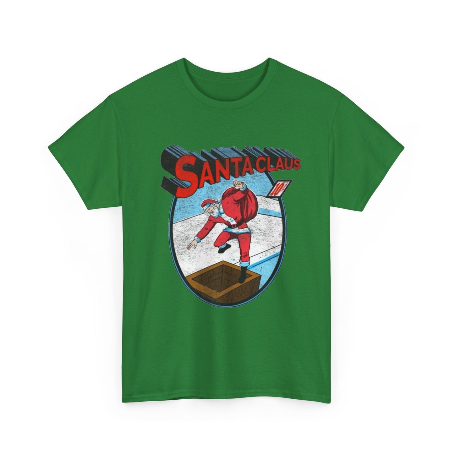 Santa Clause Christmas Superhero Graphic T Shirt NEW Unisex Heavy Cotton Tee