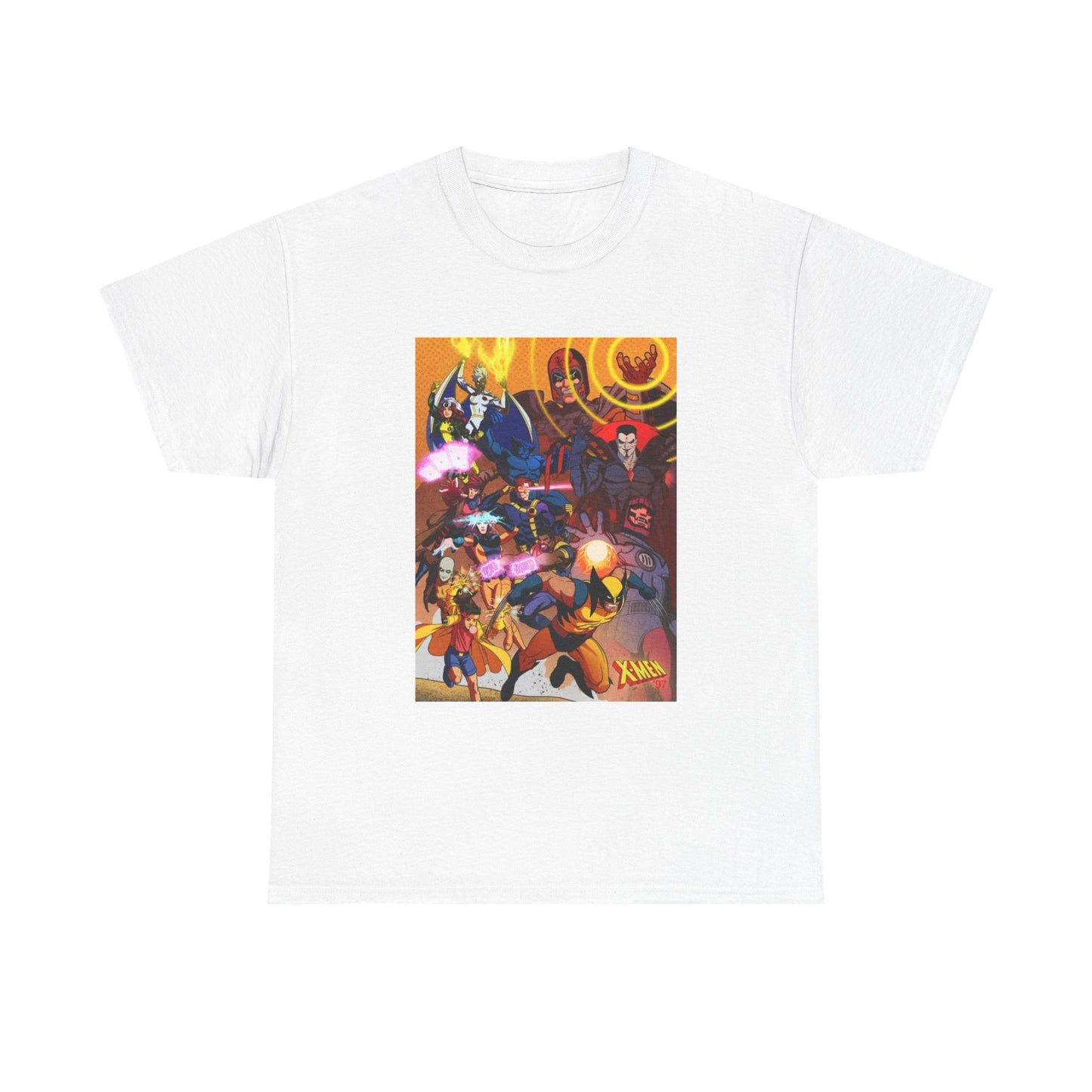 Cartoon Graphic Tee Xmen Comic Book Retro Vintage Tee Unisex Heavy Cotton Tee
