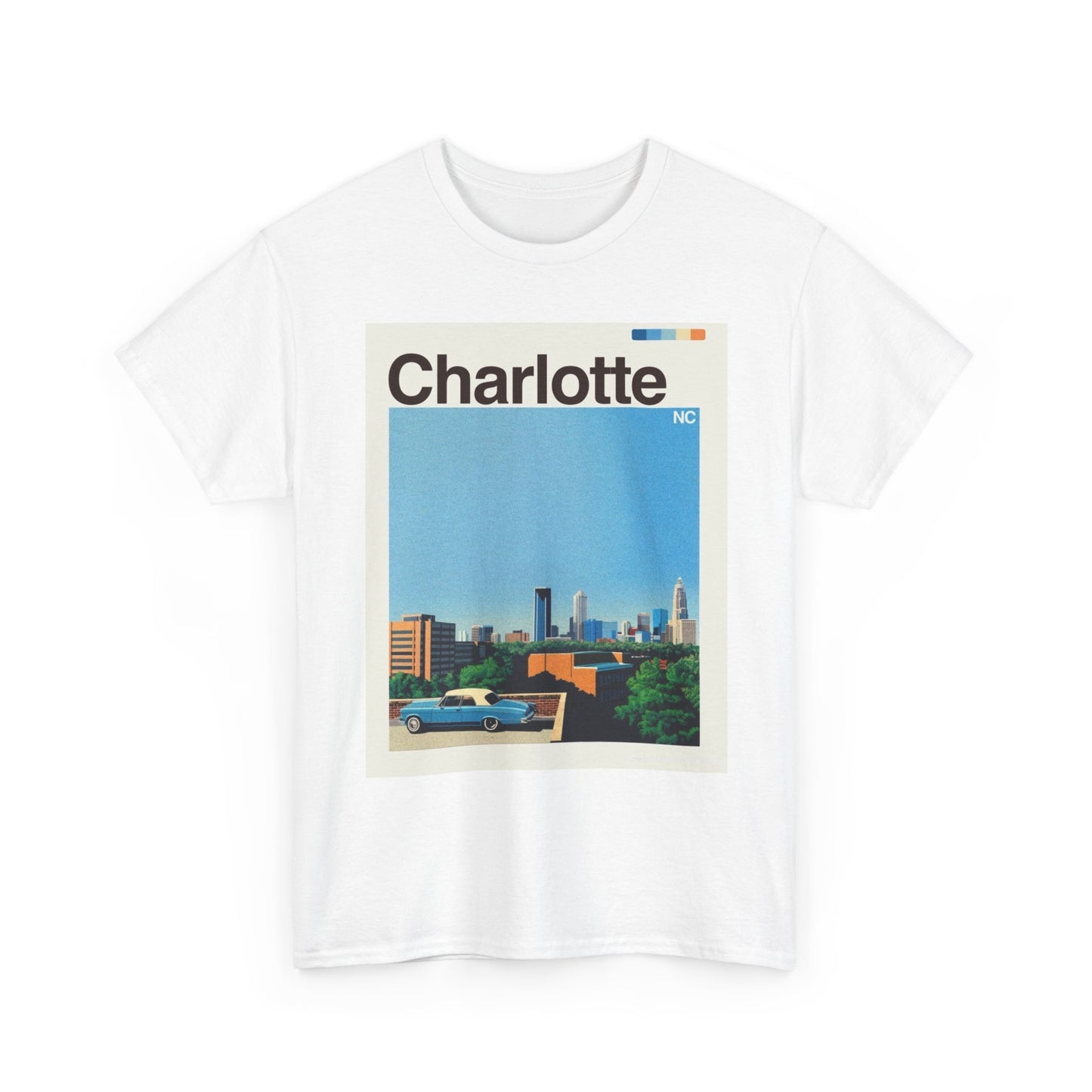 Charlotte Skyline Graphic T Shirt Cotton Tee Apparel New