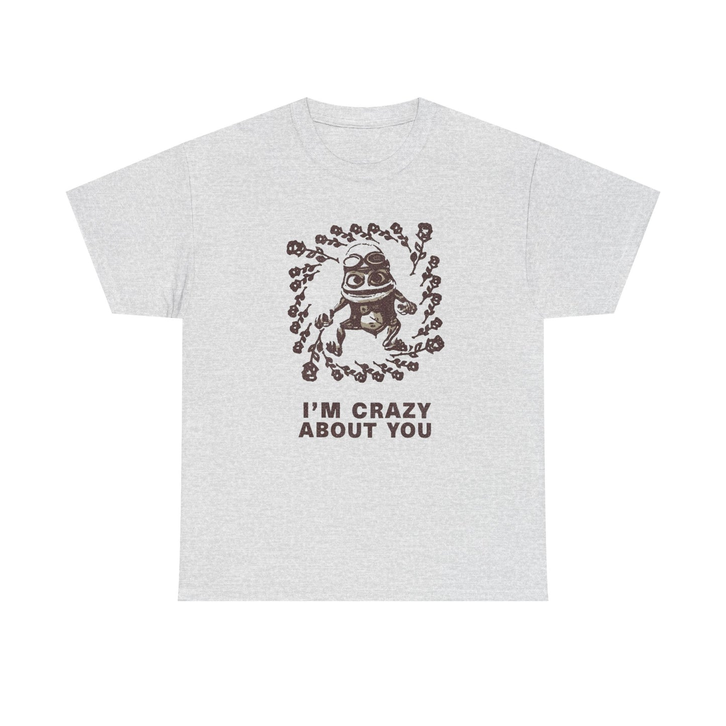 Crazy About You Frog Graphic T Shirt NEW ADULT Unisex Heavy Cotton Tee