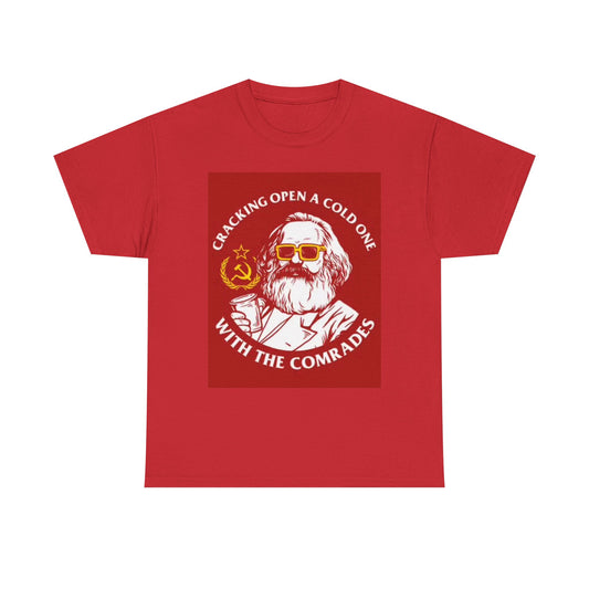 Cold One With The Comrads Graphic T Shirt Funny Beers Russia Unisex Heavy Cotton