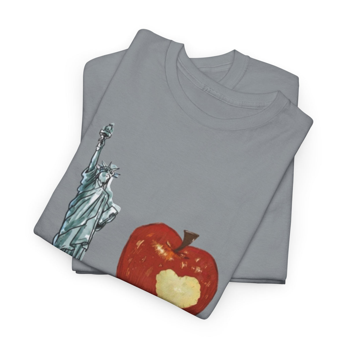 I love New York Graphic T Shirt Vintage Big Apple Men's Heavy Cotton Tee