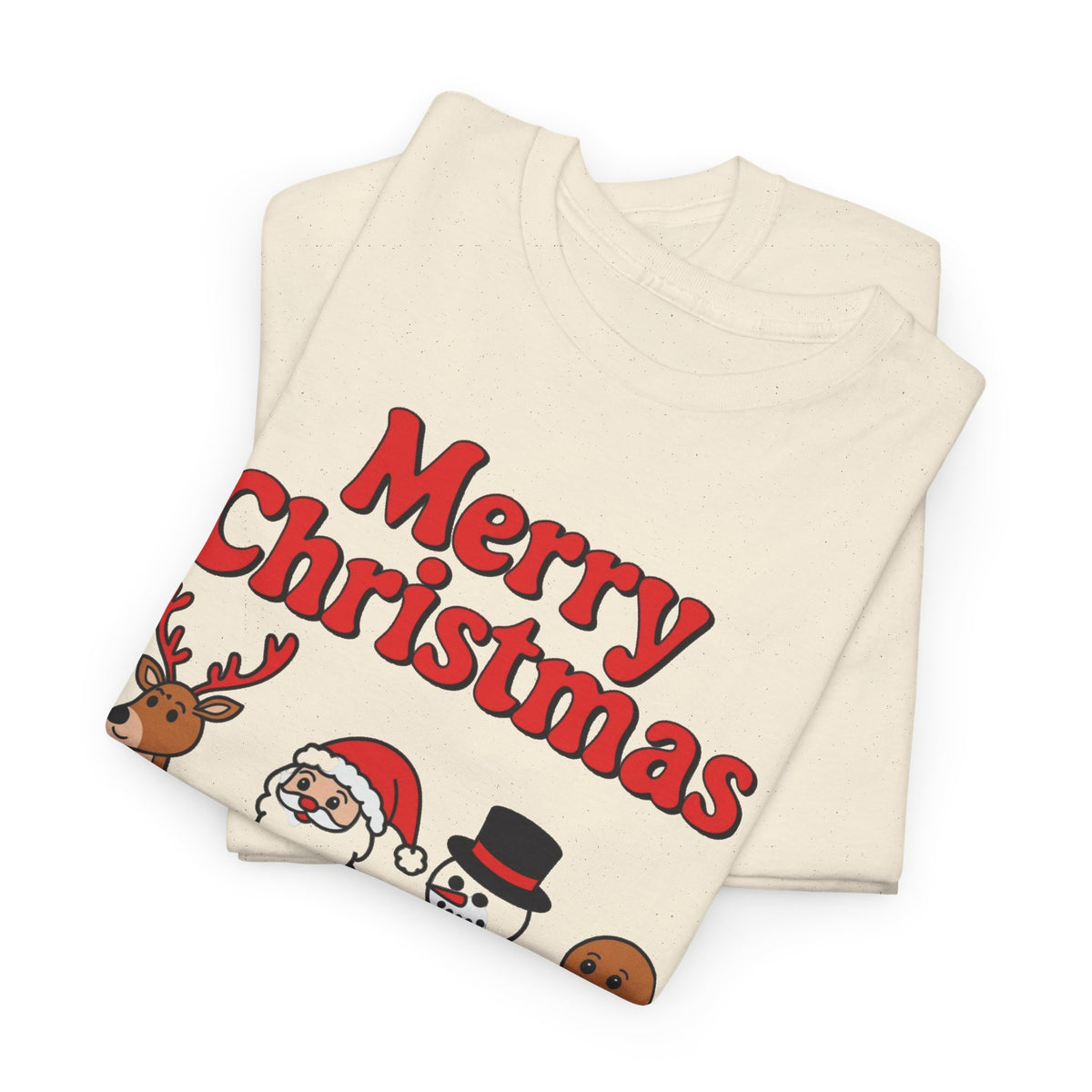 Merry Christmas Santa Reindeer Snowman Gingerbread T-Shirt Men's Graphic Tee