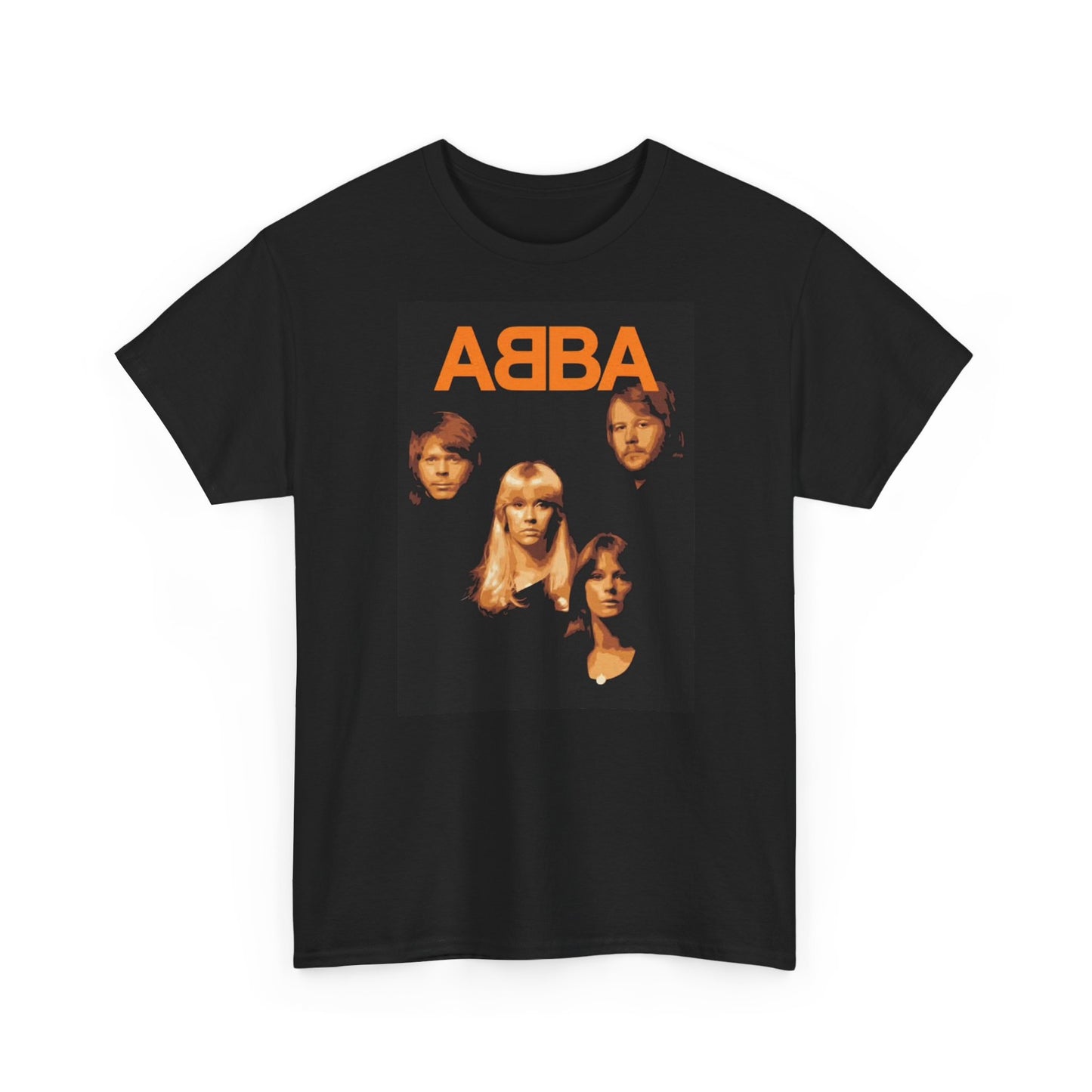 Abba T-shirt vintage retro neon lights classic music Unisex Heavy Cotton Tee
