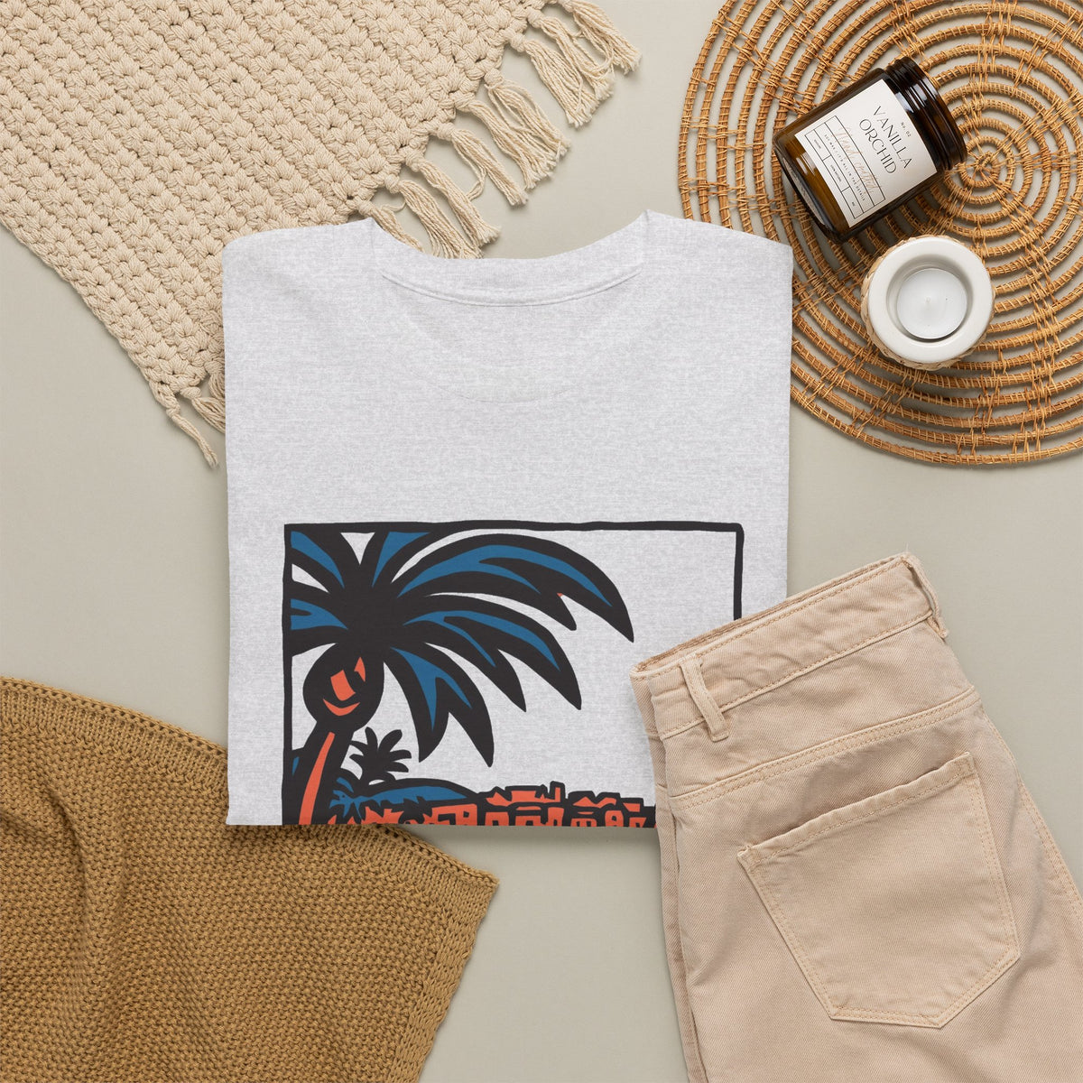 Dominican Republic Beach Graphic T Shirt Men's Heavy Cotton Tee