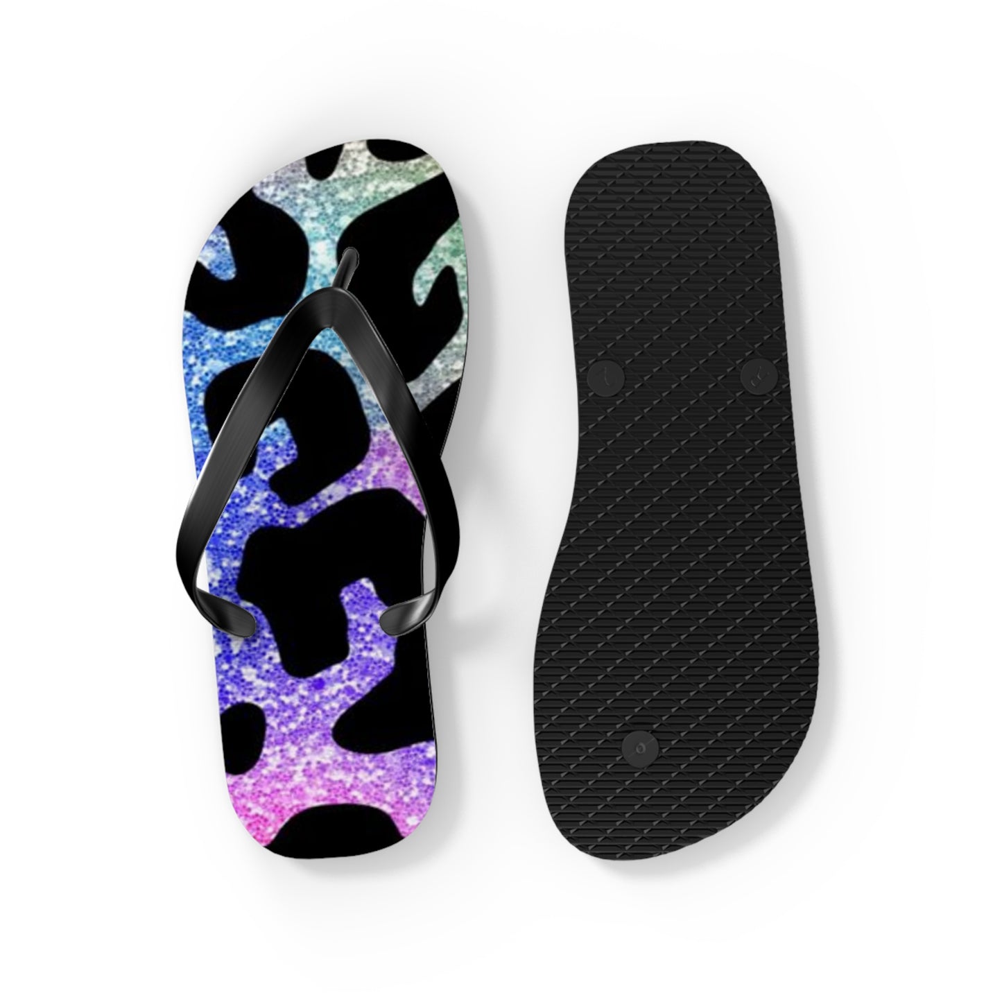 Glitter Animal Beach Sandals, Slides for Summer, Flip Flops, Water Resistant