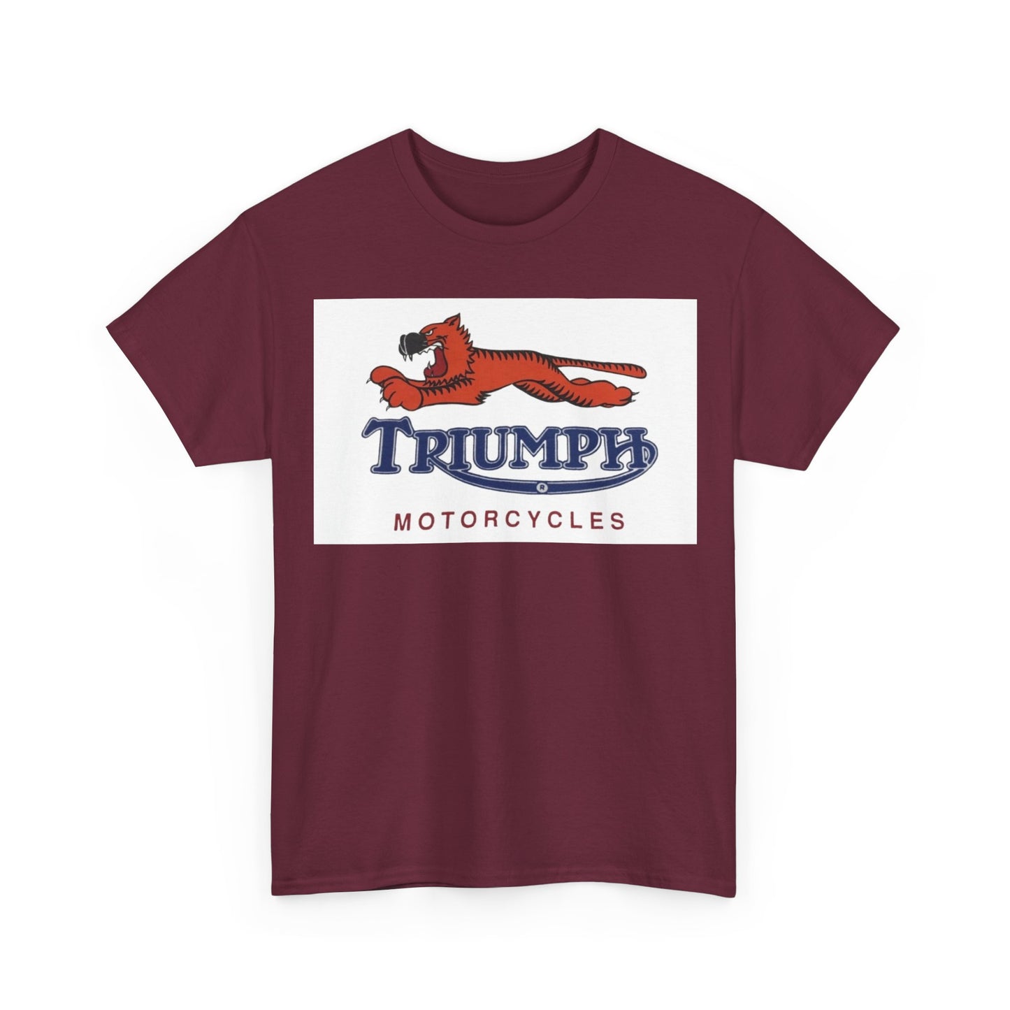 Triumph T-shirt vintage motorcycles nostalgia Tiger Unisex Heavy Cotton Tee