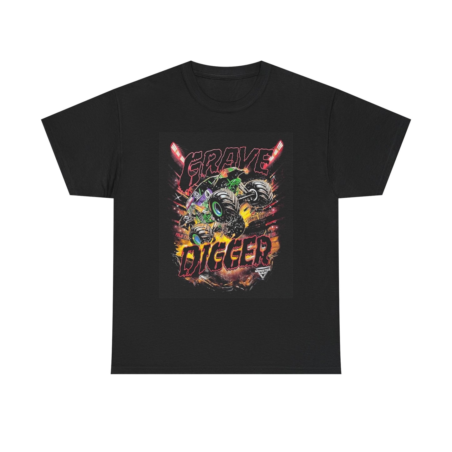 Grave Digger Graphic T Shirt Vintage Monster Truck Retro Unisex Heavy Cotton Tee
