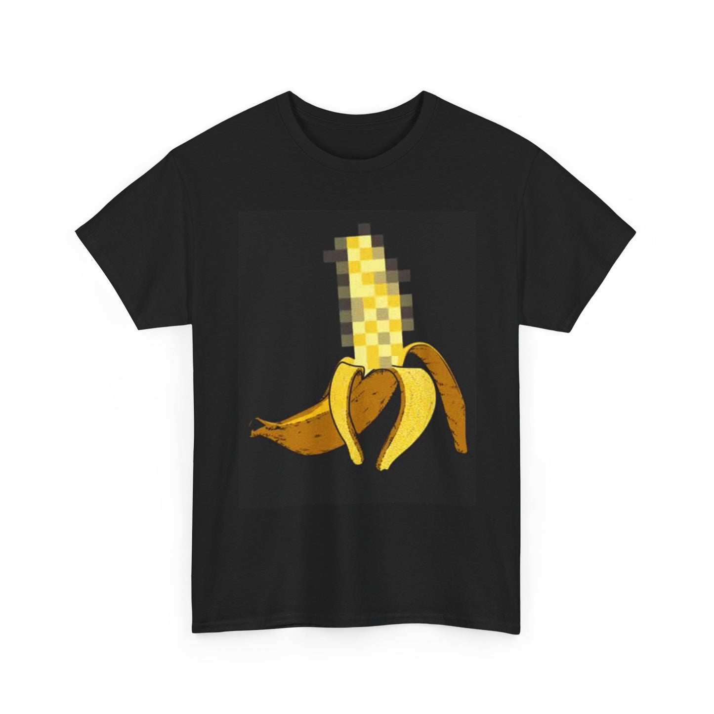Graphic Banana T Shirt Funny Flashing Nude Joke Unisex Heavy Cotton Tee