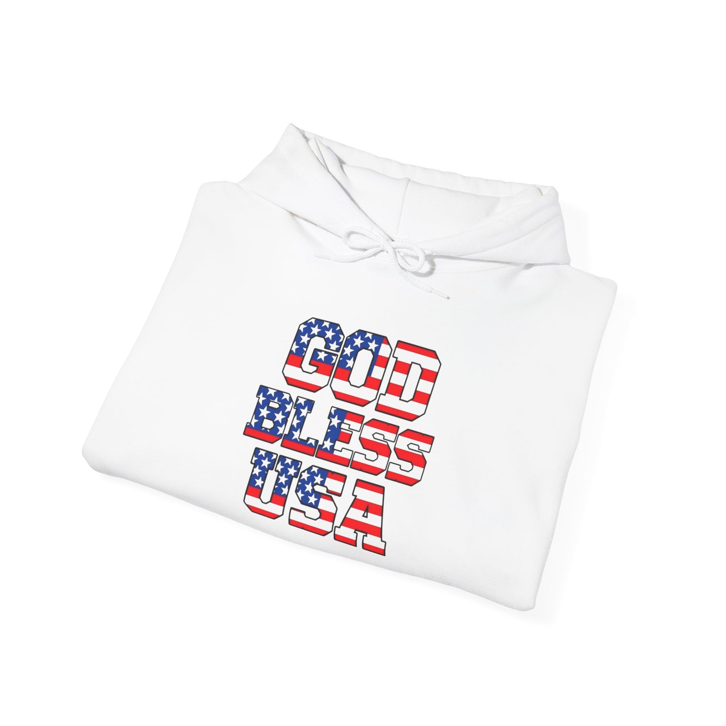 God Bless USA Graphic Hoodie NEW ADULT Unisex Heavy Blend™ Hooded Sweatshirt