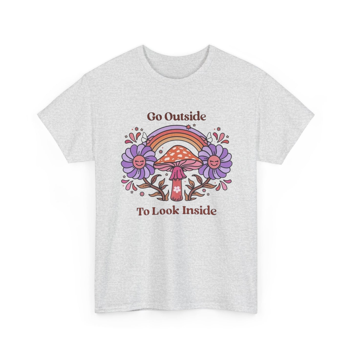 Go Outside To Look Inside Graphic T Shirt NEW ADULT Unisex Heavy Cotton Tee