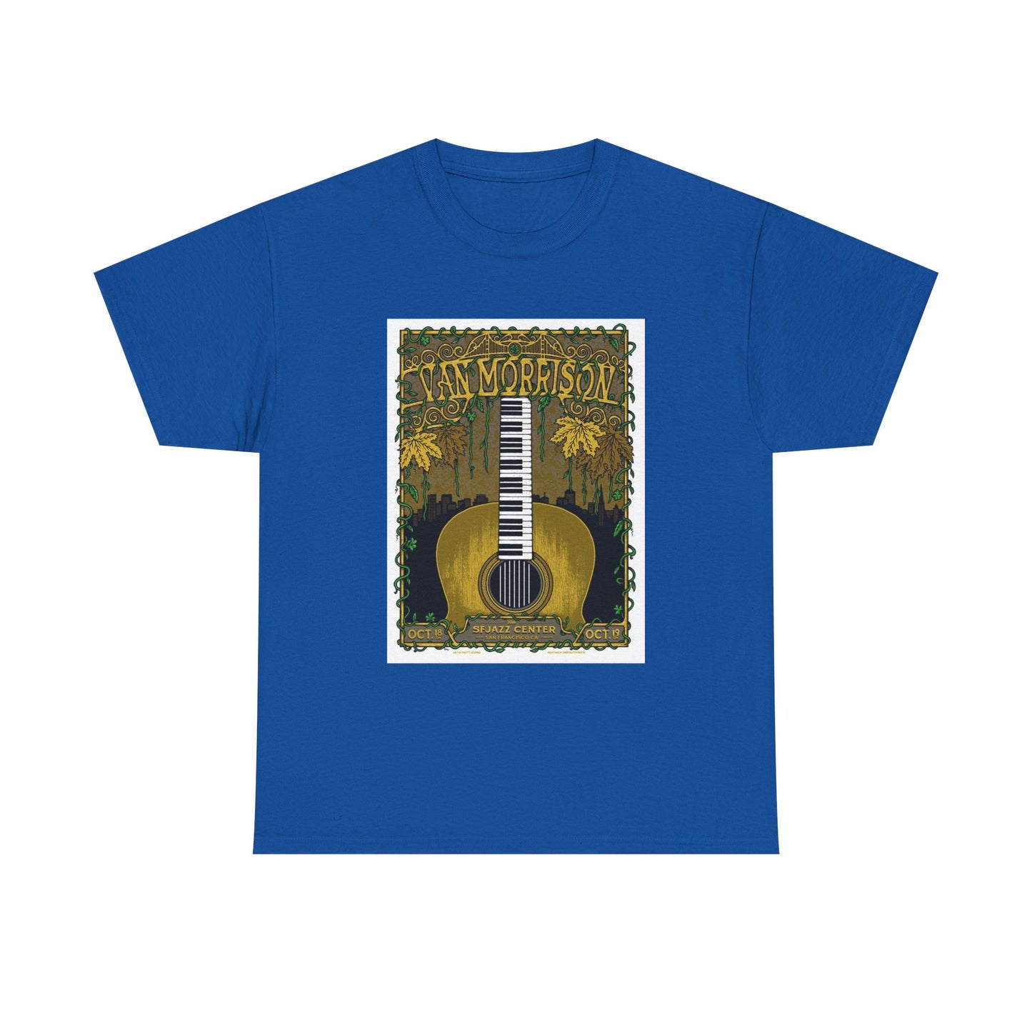 Van Morrison Tshirt Classic Rock Merch Graphic Retro Unisex Heavy Cotton Tee