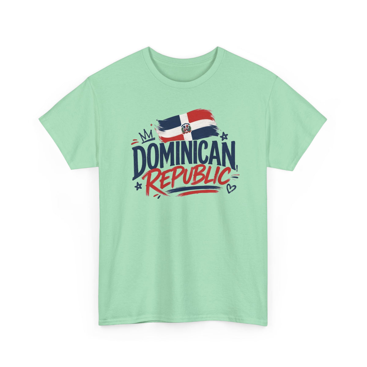 Dominican Republic Graphic T Shirt Men's Flag Retro Heavy Cotton Tee