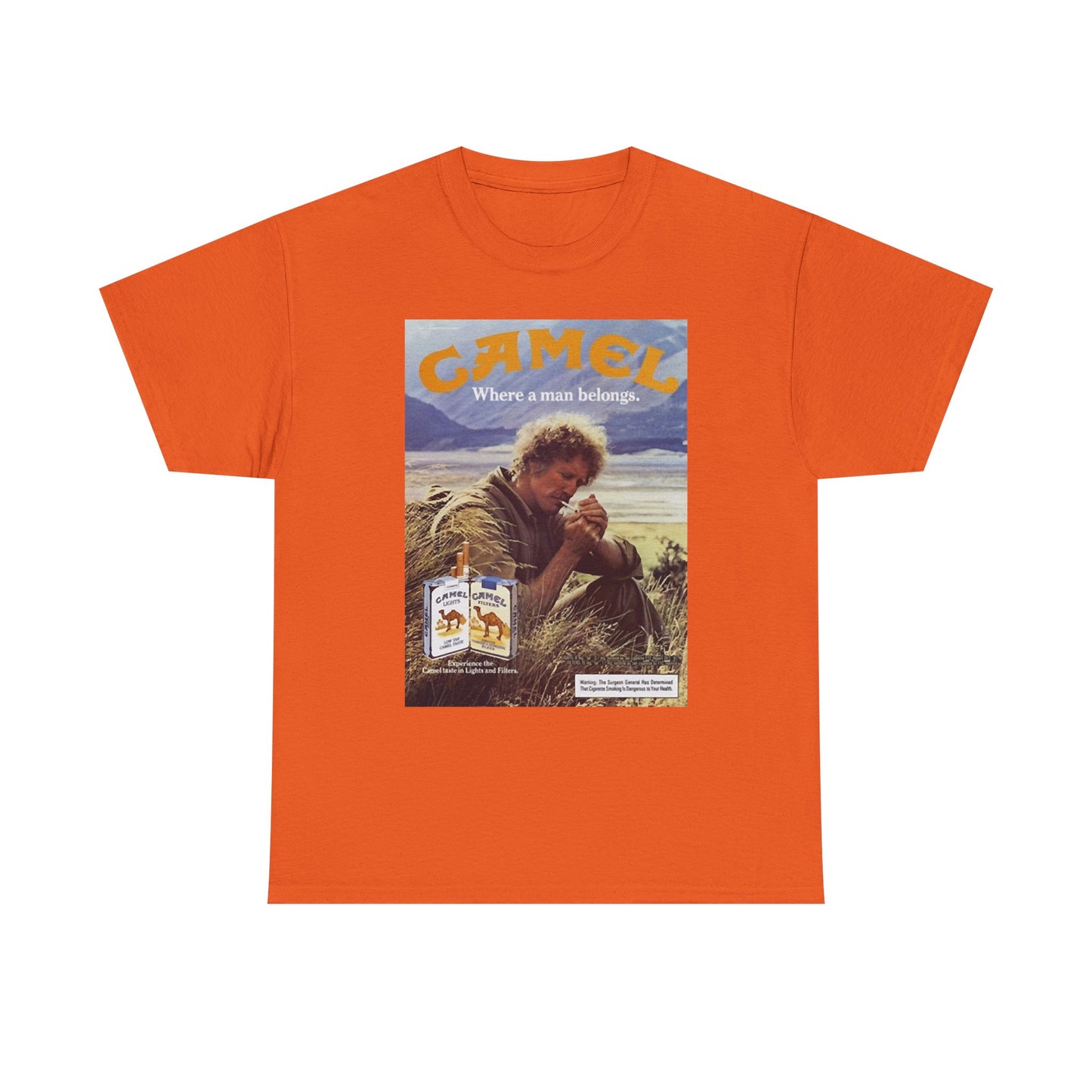 Joe Camel Cigarettes T-shirt Vintage Poster Retro Unisex Heavy Cotton Tee 1