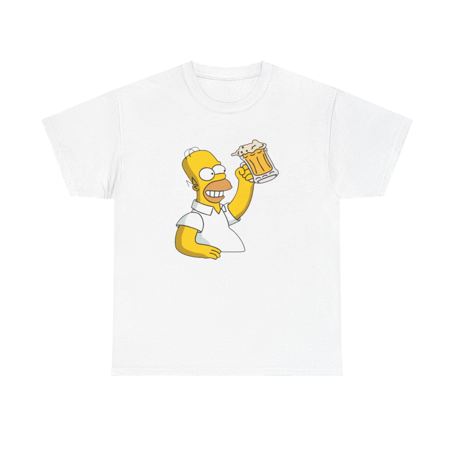Homer Simpson Beer Graphic T Shirt Retro Funny Duff Unisex Heavy Cotton Tee