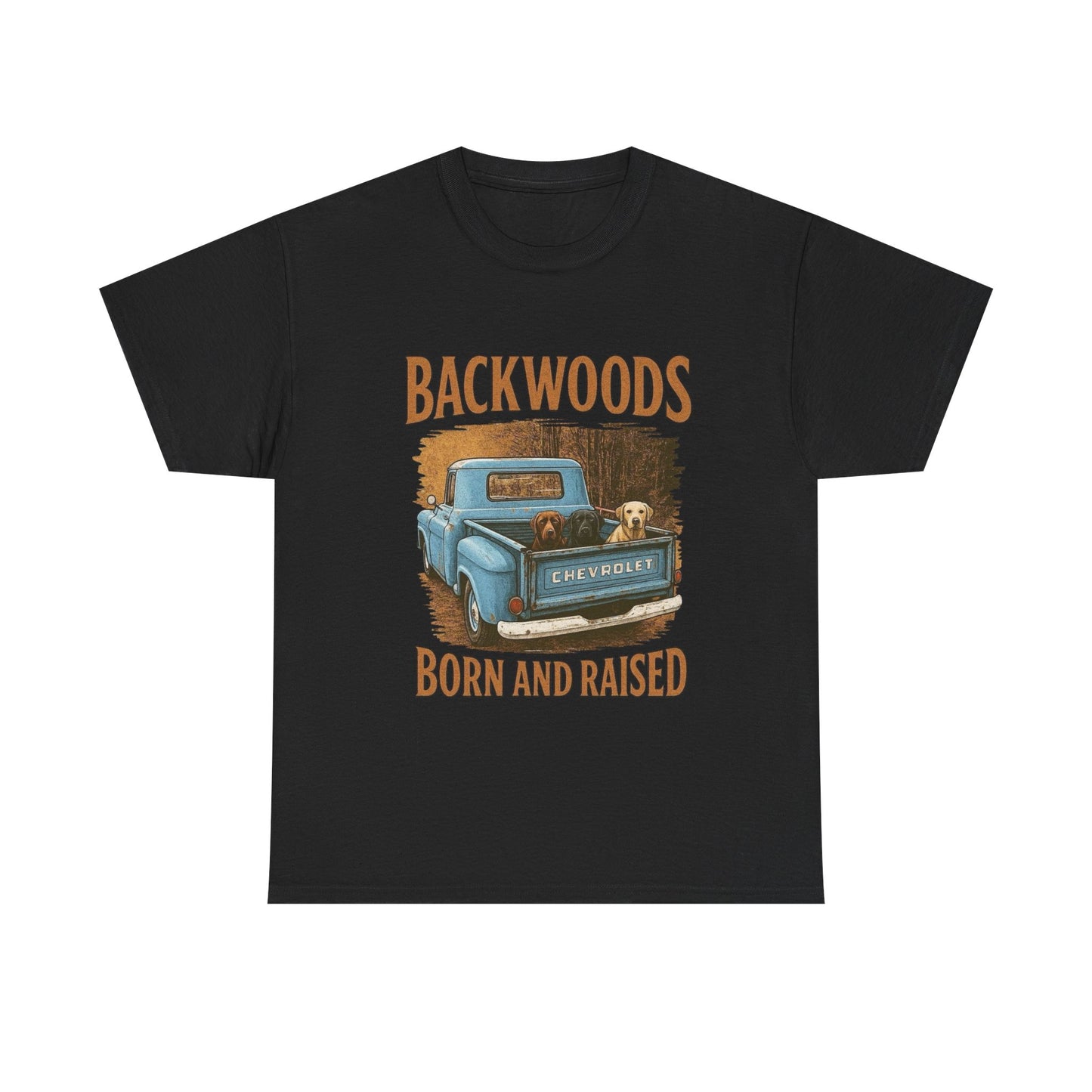 Backwoods Born And Raised Graphic T Shirt Unisex Heavy Cotton Tee