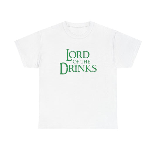 Lord Of The Drinks Funny Graphic T-Shirt Unisex Heavy Cotton Tee Gift NEW