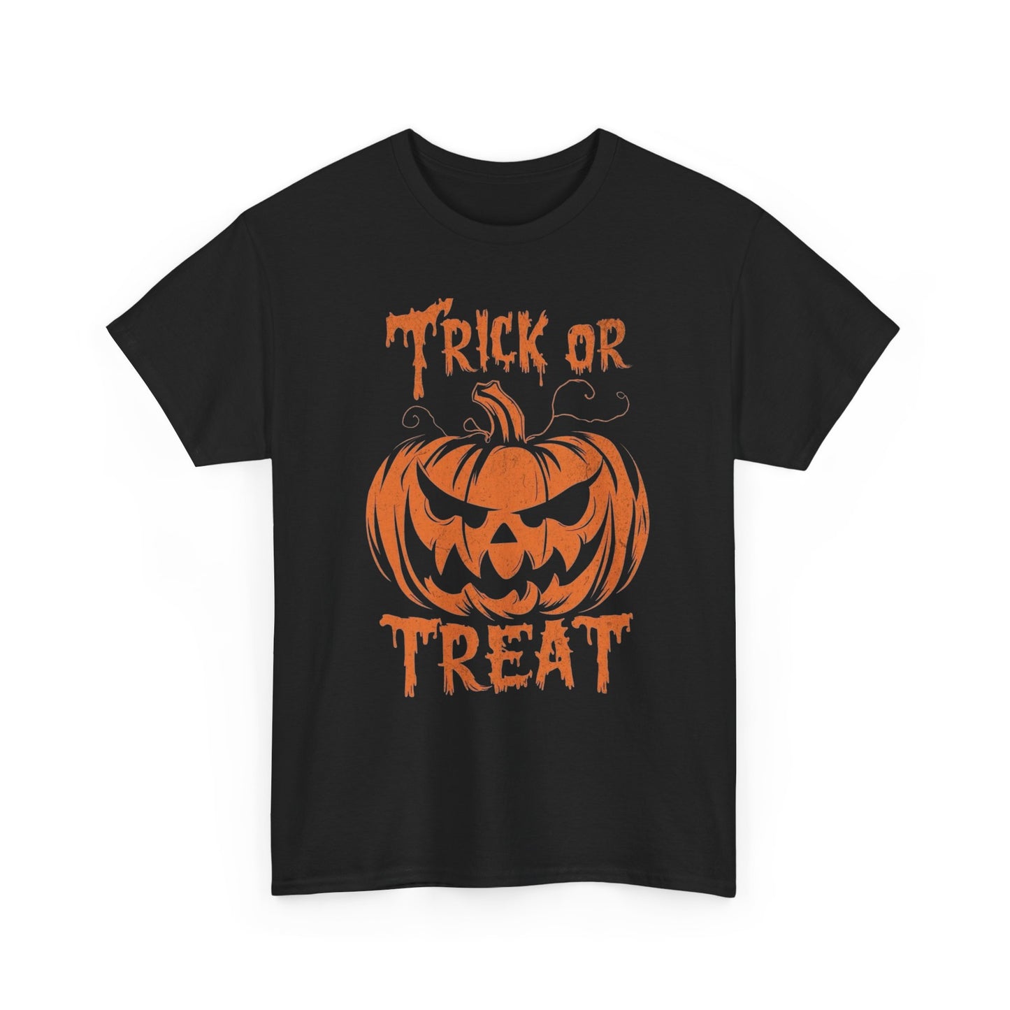 Trick Or Treat Pumpkin Halloween T Shirt Unisex Heavy Cotton Tee