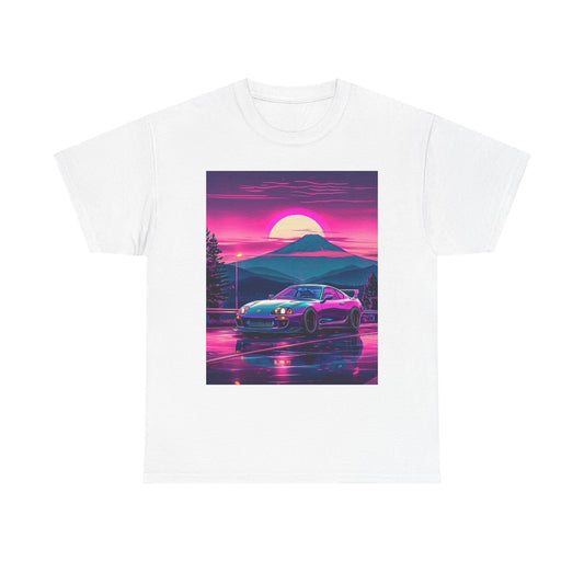 Supra Graphic T Shirt Retro Tokyo Japan Mountains JDM Unisex Heavy Cotton Tee