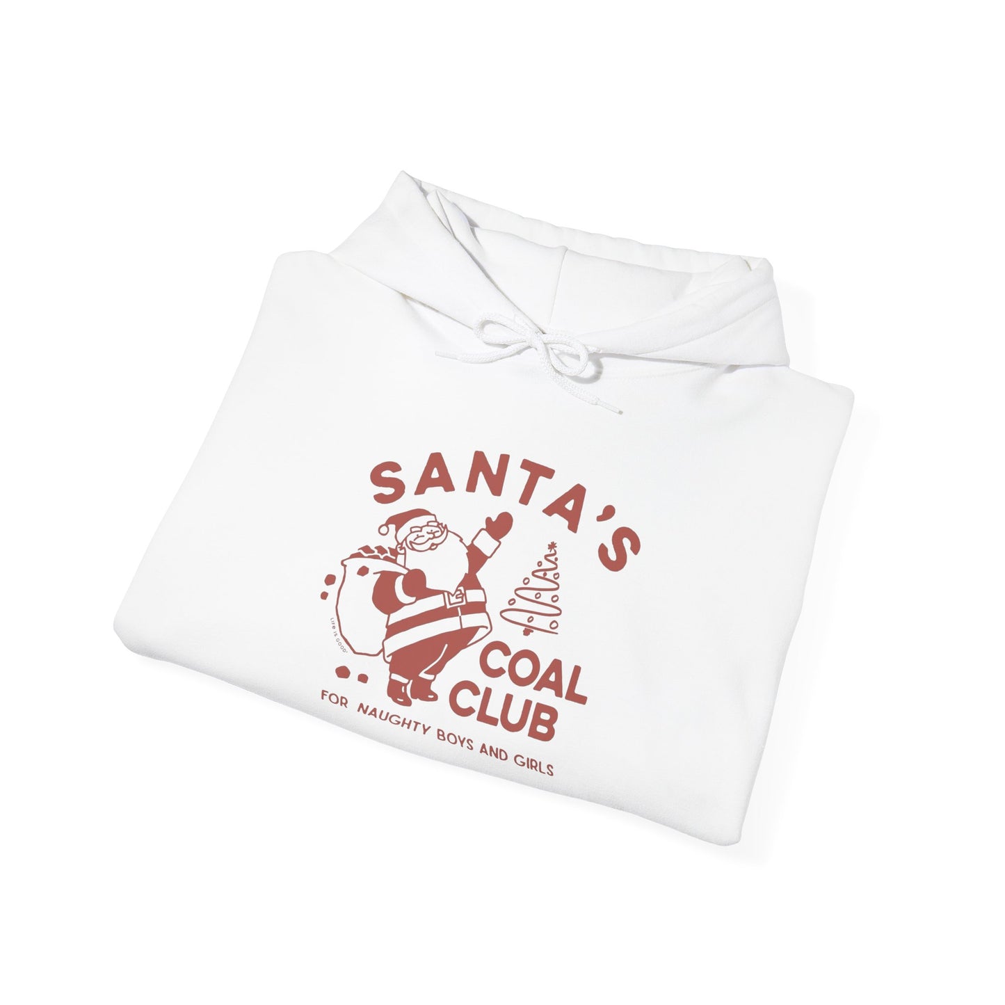 Santa's Coal Club Funny Graphic Hoodie Unisex Heavy Blend™ Hooded Sweatshirt