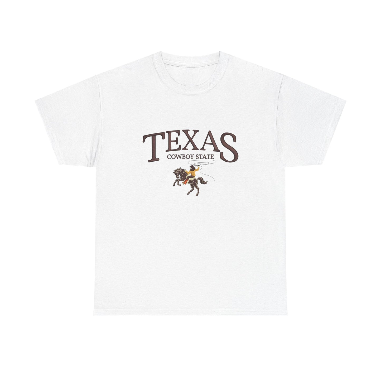 Texas Cowboy State Graphic T Shirt NEW Unisex Heavy Cotton Tee