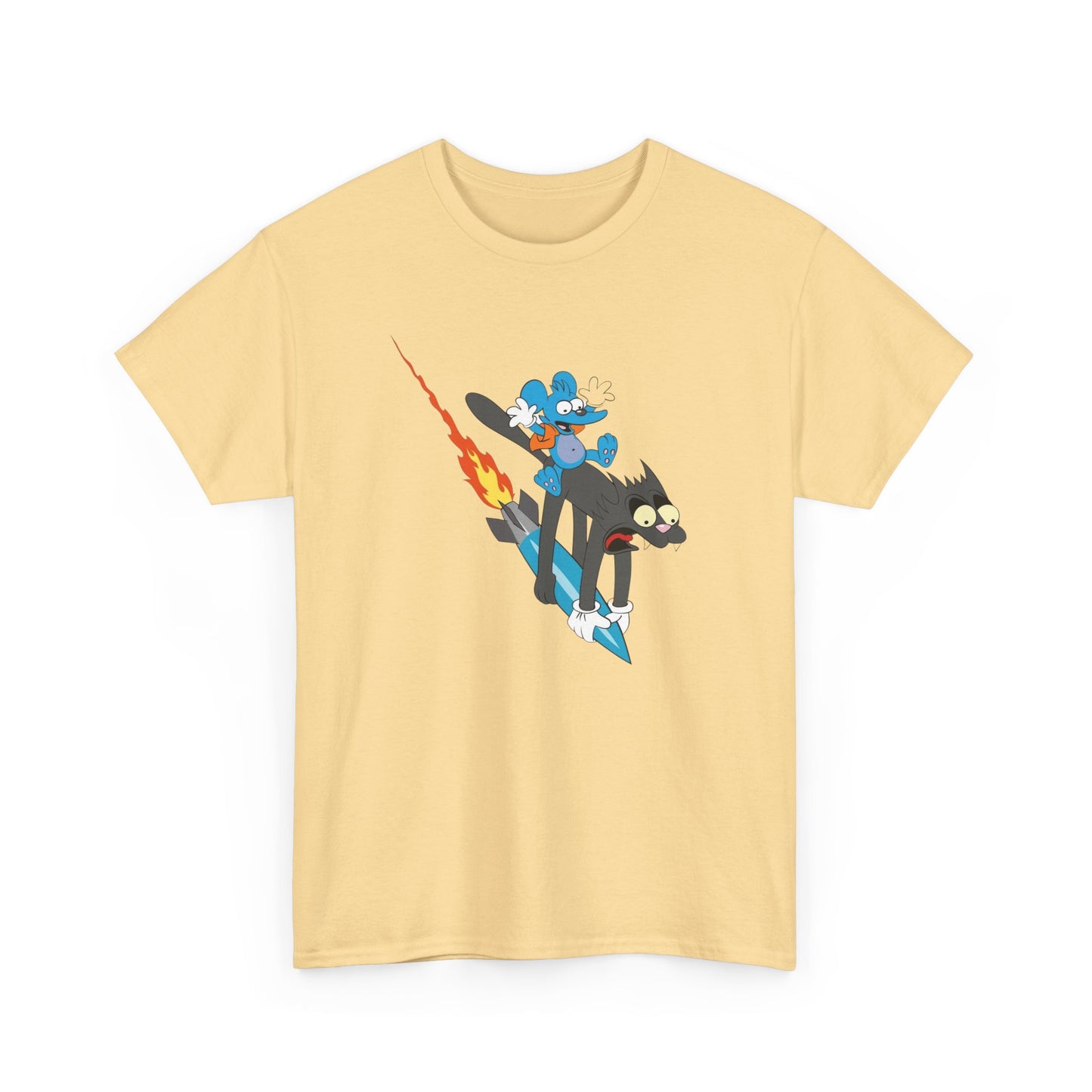 Itchy And Scratchy Funny Graphic T-Shirt Comfy Cotton Tee Brand NEW