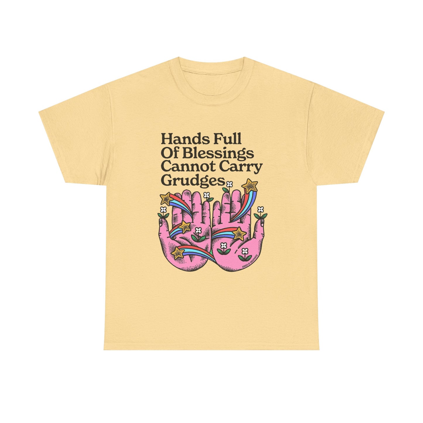 Hands Full Of Blessings Graphic T Shirt NEW ADULT Unisex Heavy Cotton Tee
