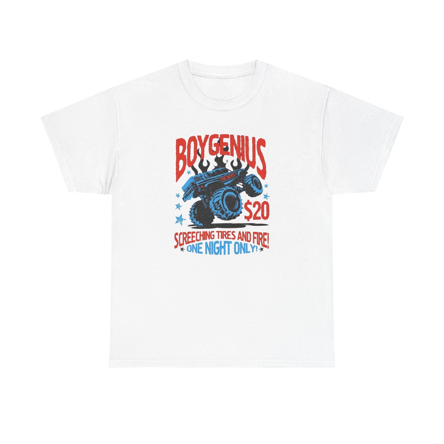 Boy Genius Monster Trucks Graphic T Shirt Unisex Heavy Cotton Tee New Gift