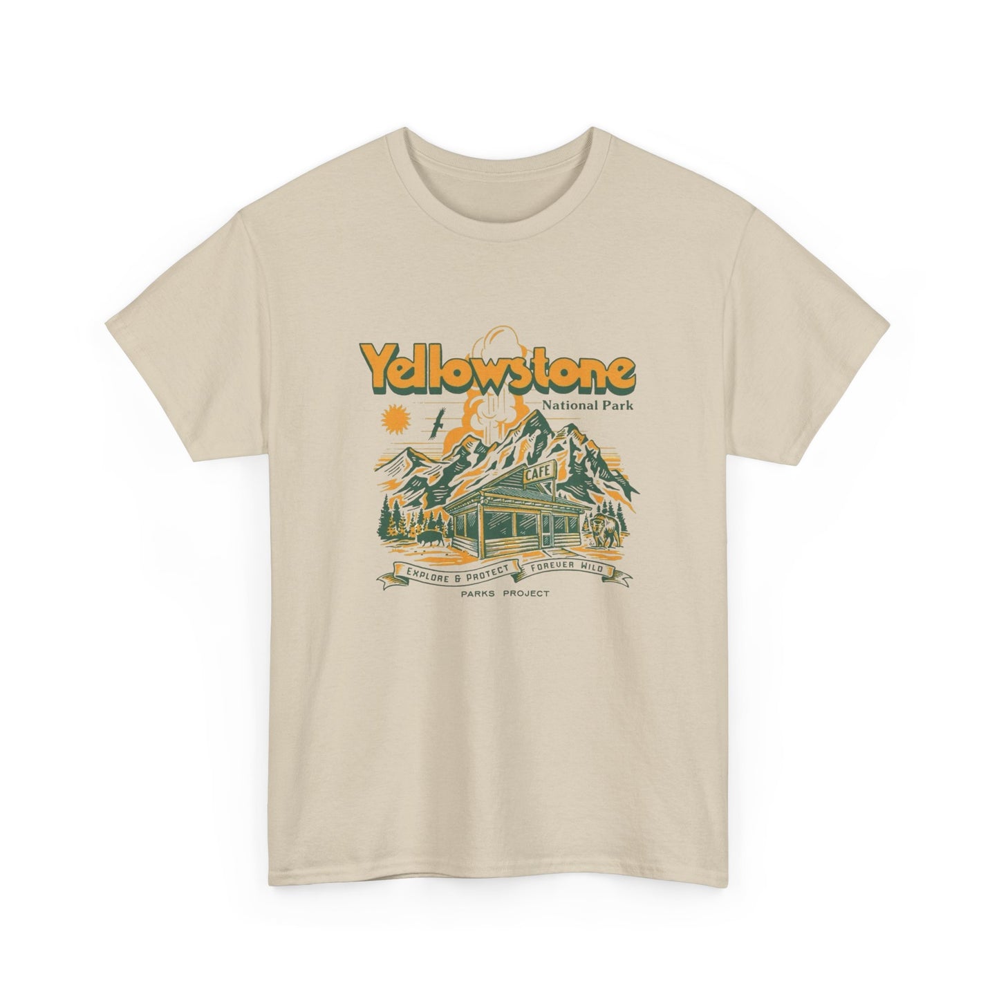 Yellowstone National Park Project Graphic T Shirt Unisex Heavy Cotton Tee