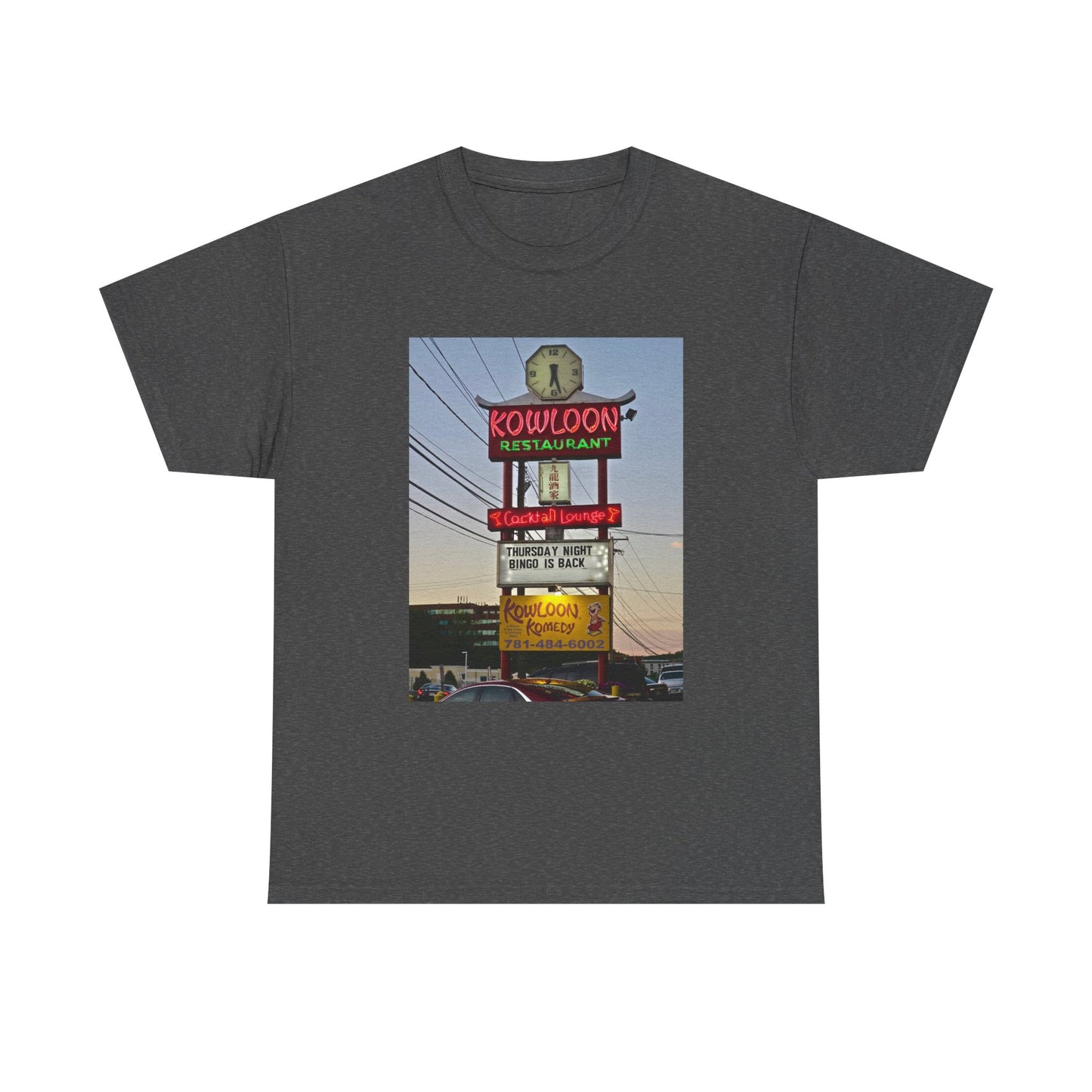 Kowloon Boston Chinese Food Restaurant Shirt Vintage Saugus Unisex Heavy Cotton