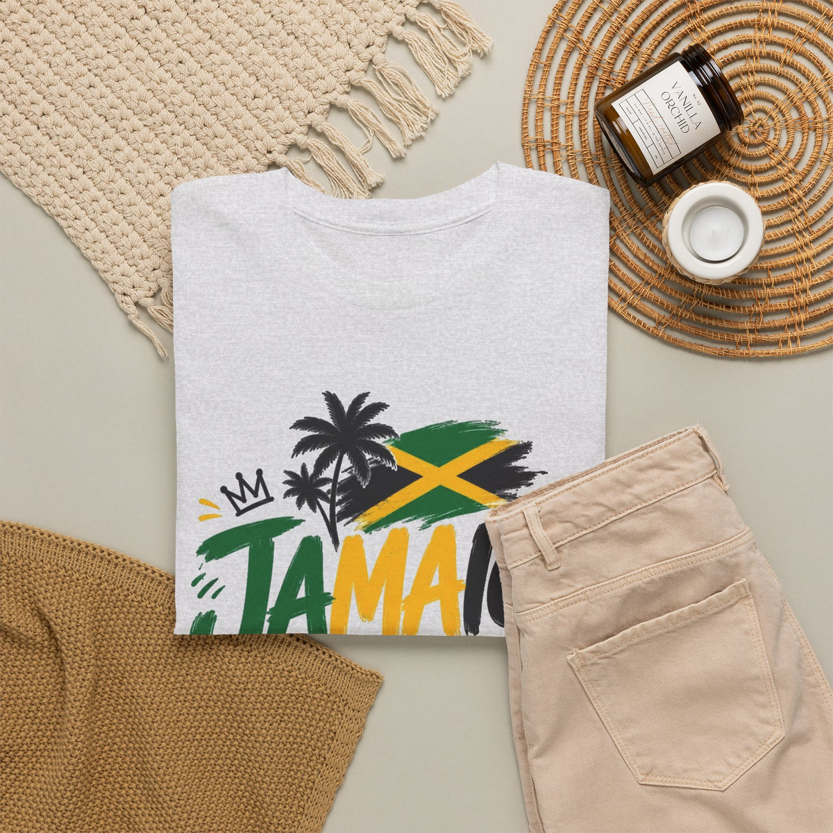 Jamaica Graphic T Shirt Men's Retro Travel Islands Heavy Cotton Tee