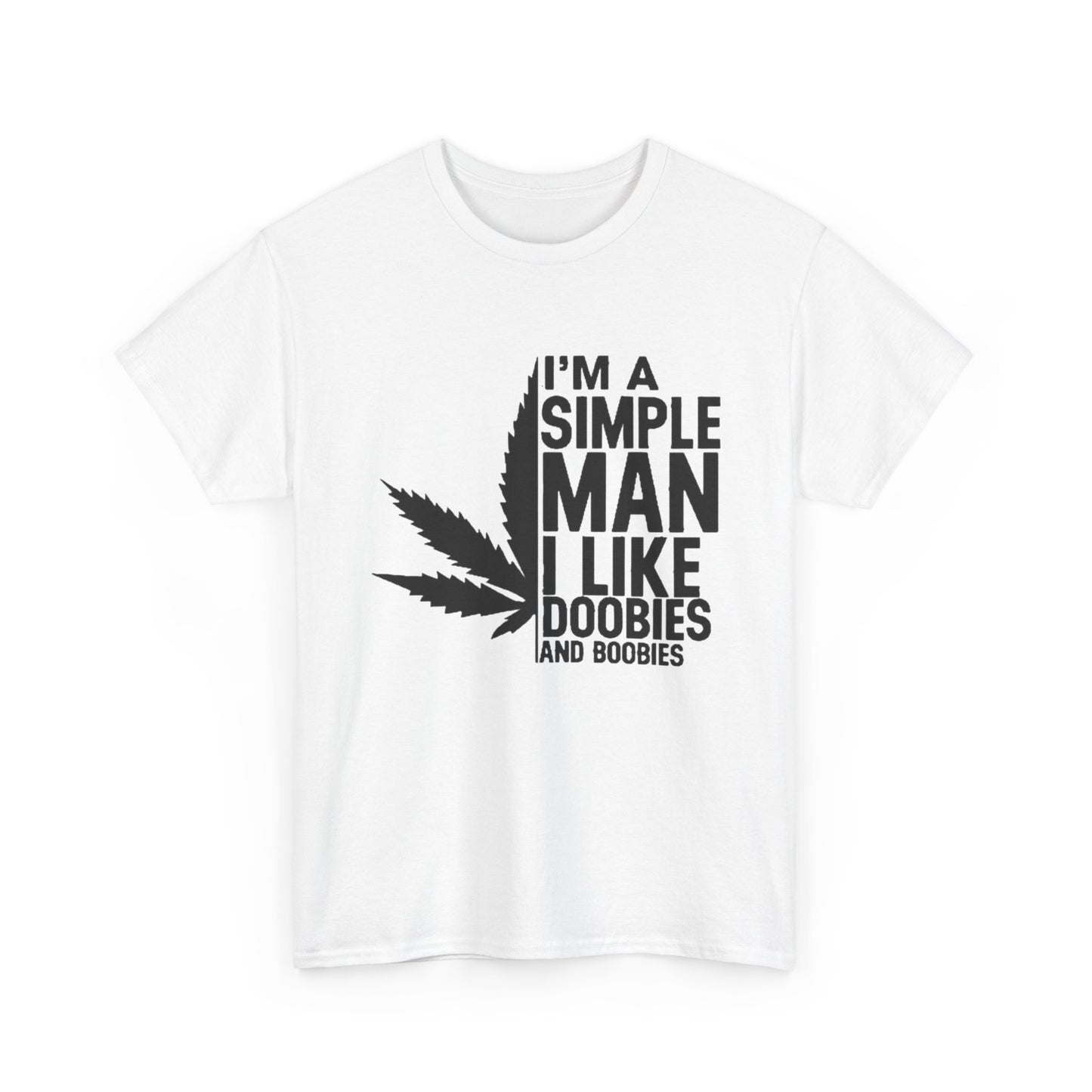Doobies And Boobies Funny Weed T-Shirt Unisex Heavy Cotton Tee Gift New