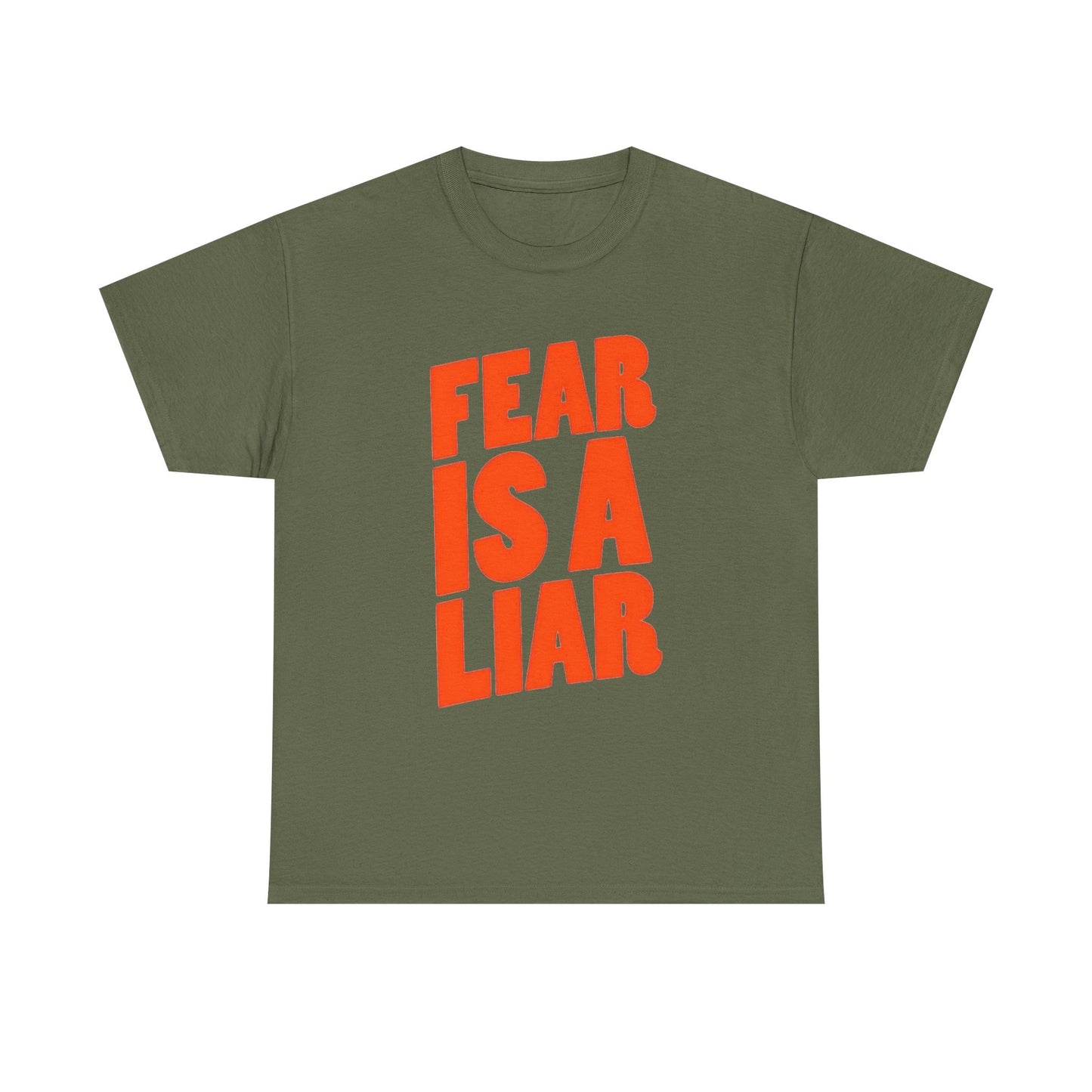 Fear Is A Liar Graphic T Shirt NEW Unisex Heavy Cotton Tee