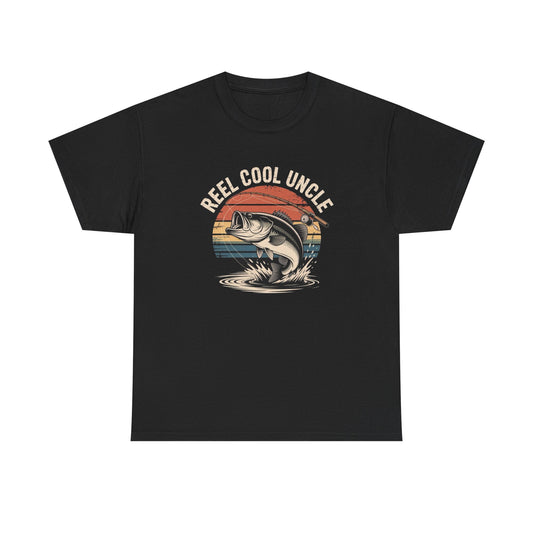 Reel Cool Uncle Graphic T Shirt NEW Adult Unisex Heavy Cotton Tee
