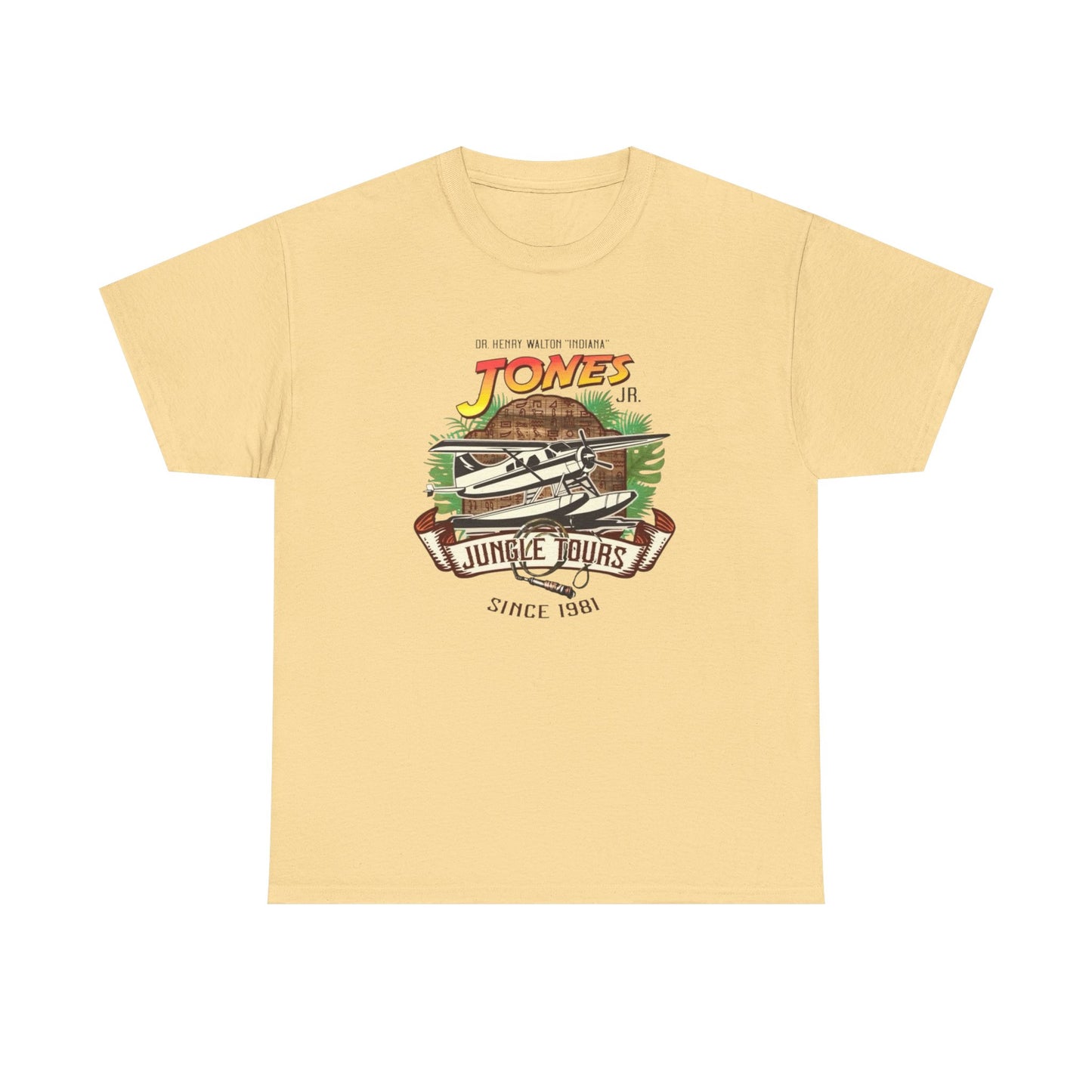 Jungle Tours Indiana Jones Graphic T Shirt Unisex Heavy Cotton Tee