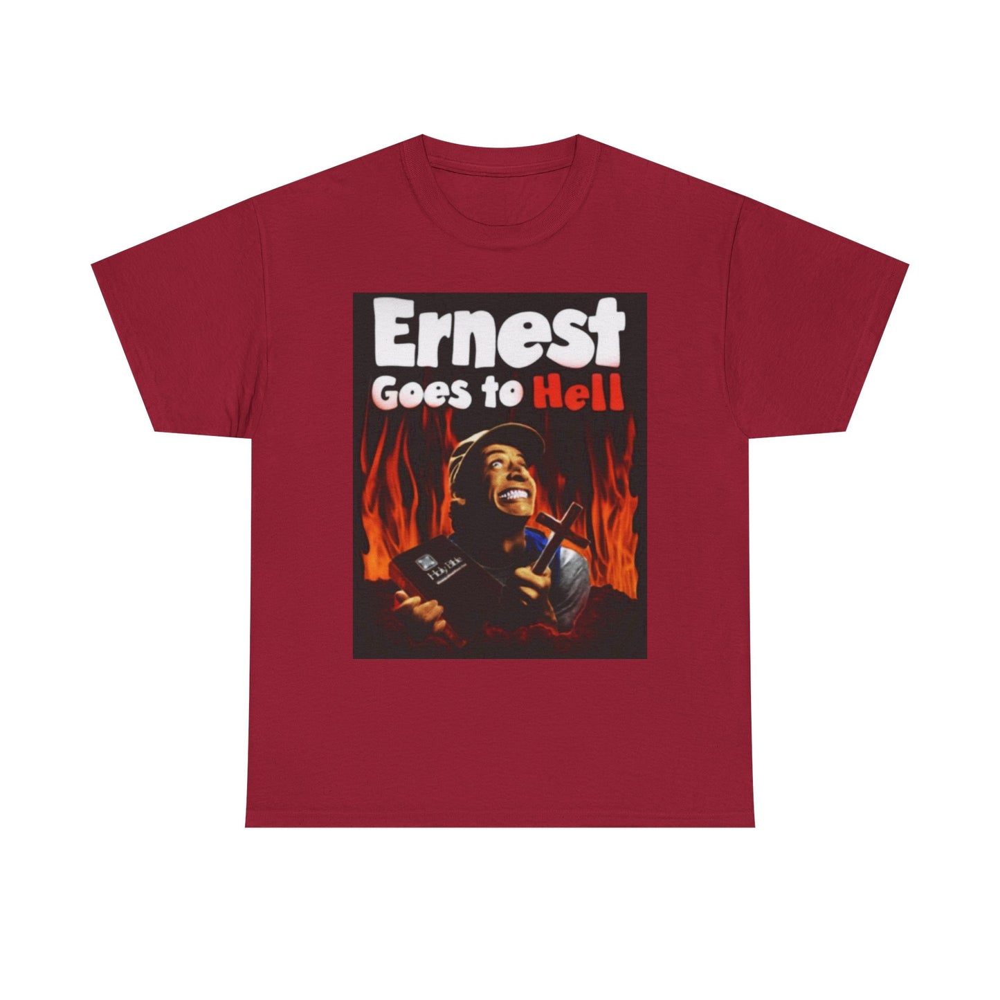 Ernest Goes To Hell Graphic T Shirt Funny Vintage Poster Unisex Heavy Cotton Tee